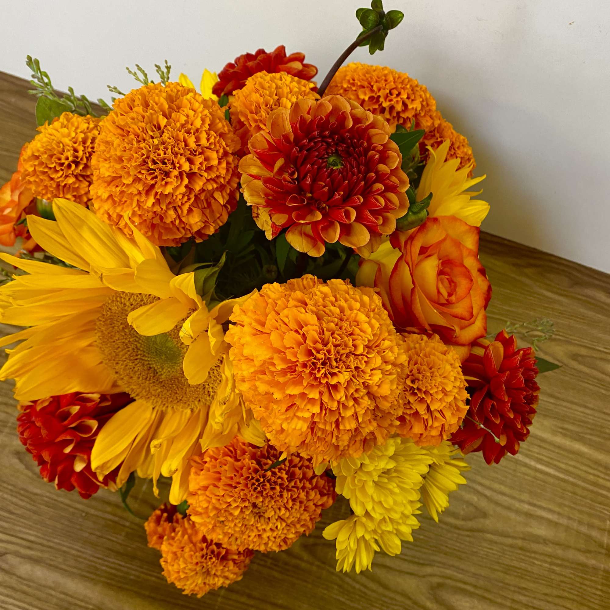Combinations of orange and yellow flower