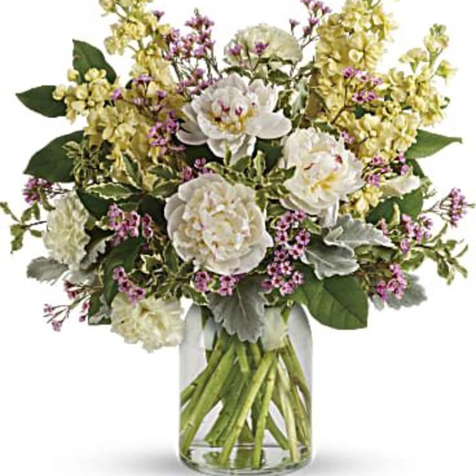 Put a stylish spin on spring celebrations with this chic bouquet of