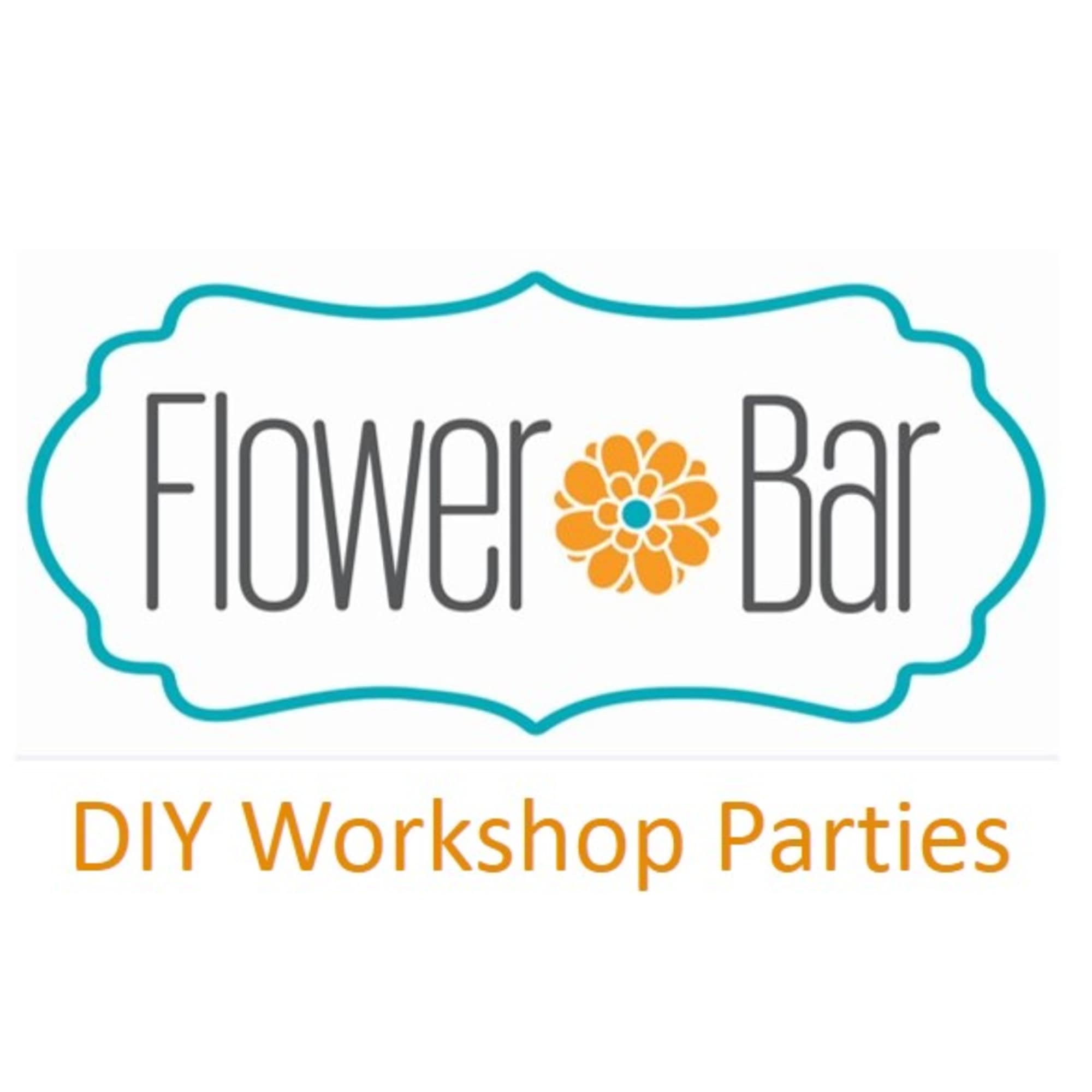 Flower Bar logo with DIY Workshop Parties text