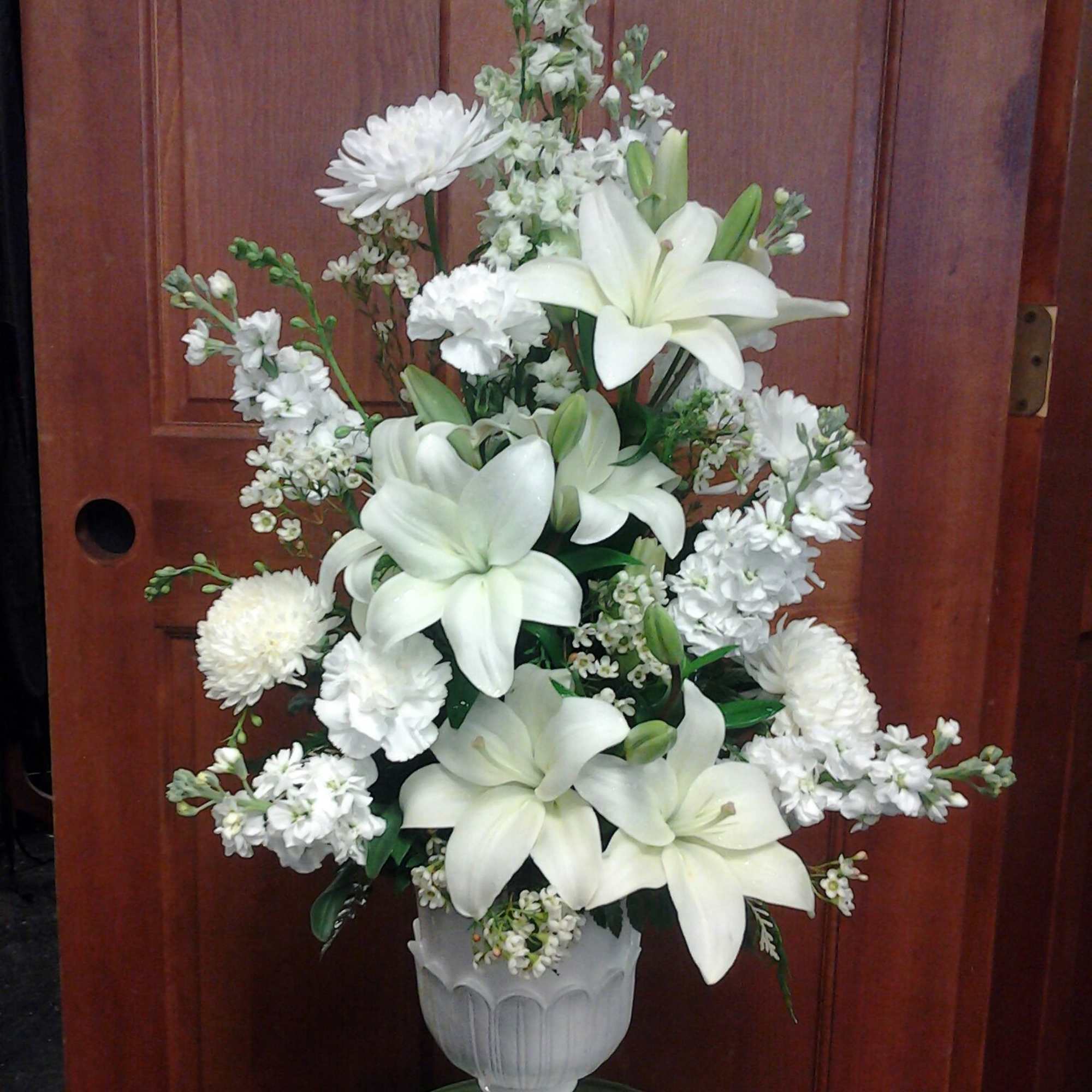 With a mixture of roses, asters, other flowers along with some bling, photo 18 of 24