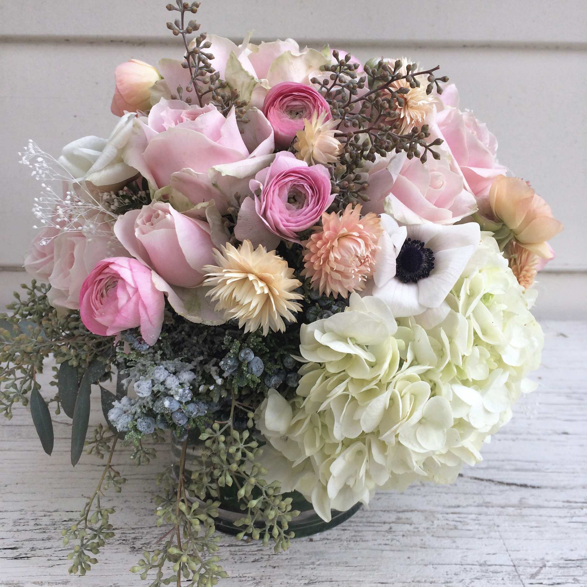 Milky white, ivory, light pink, powder, cream and dusty greens with the, photo 2 of 5