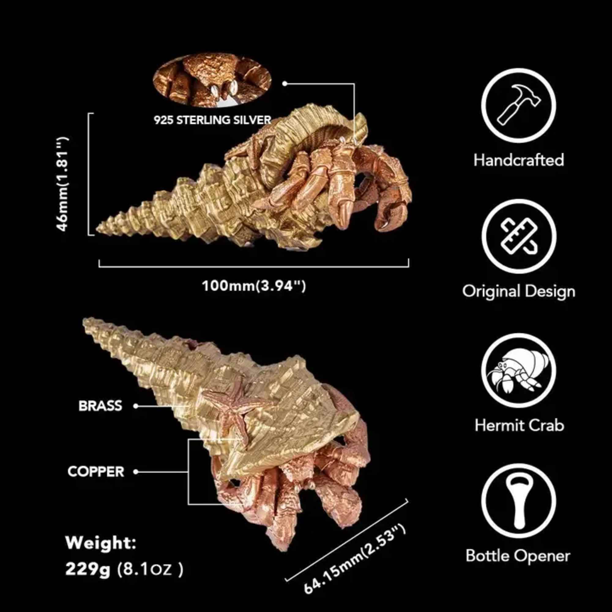 This item's unique design comes from the hermit crab. These strange and, photo 2 of 5