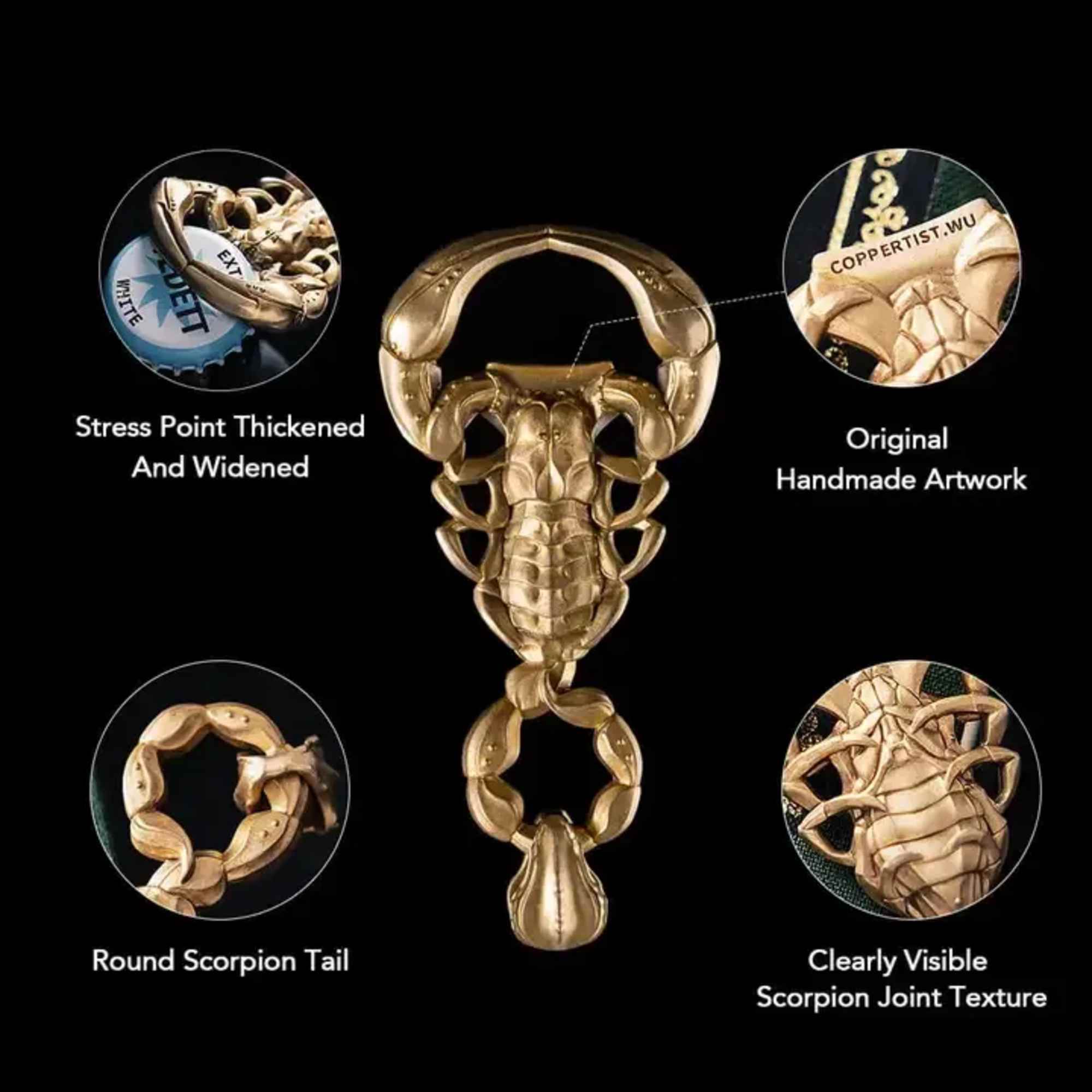 Brass Scorpion Bottle Opener

About

Wild and Exotic Design. The scorpion may be small, photo 3 of 6