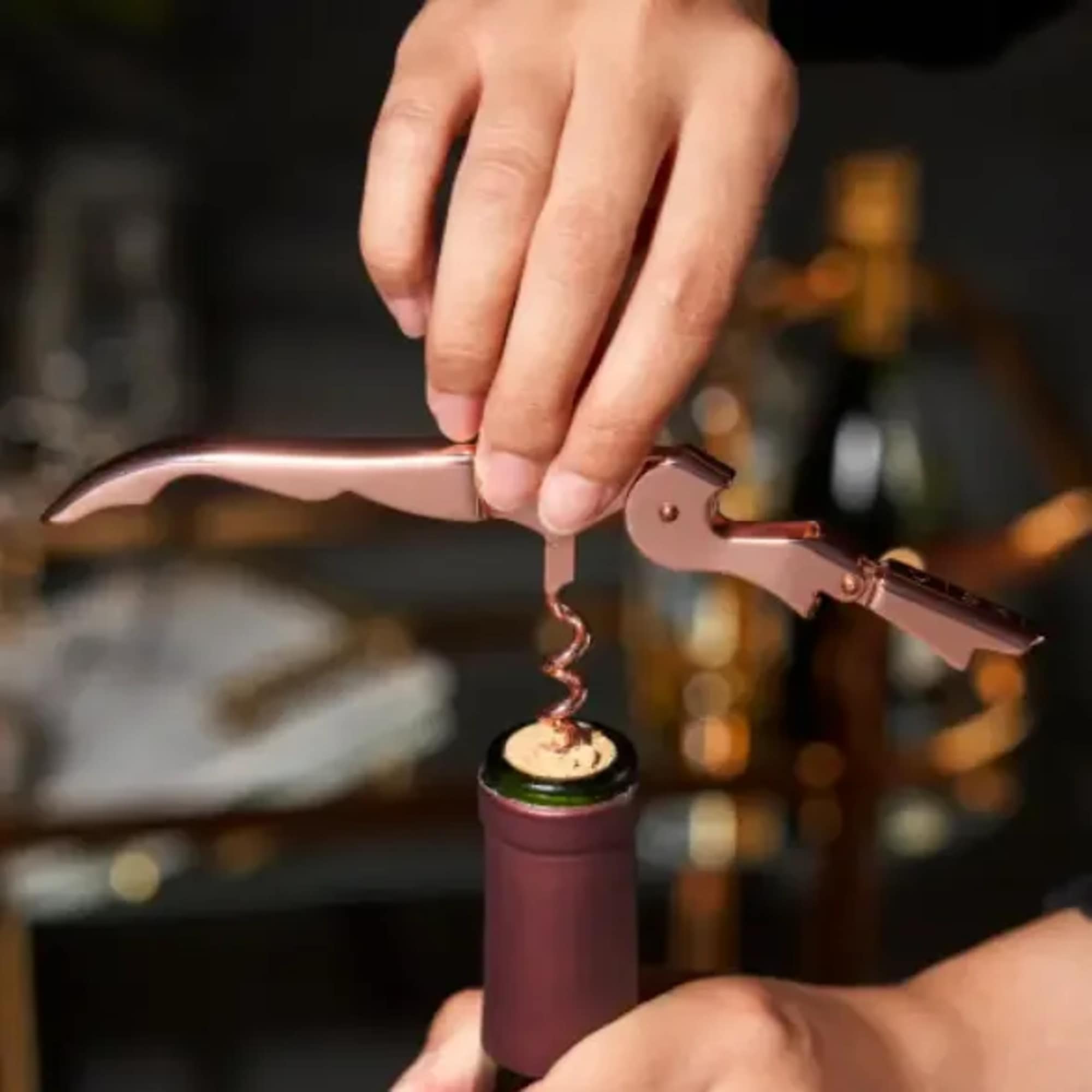 Discover a classy copper corkscrew that opens any wine bottle with ease., photo 4 of 5