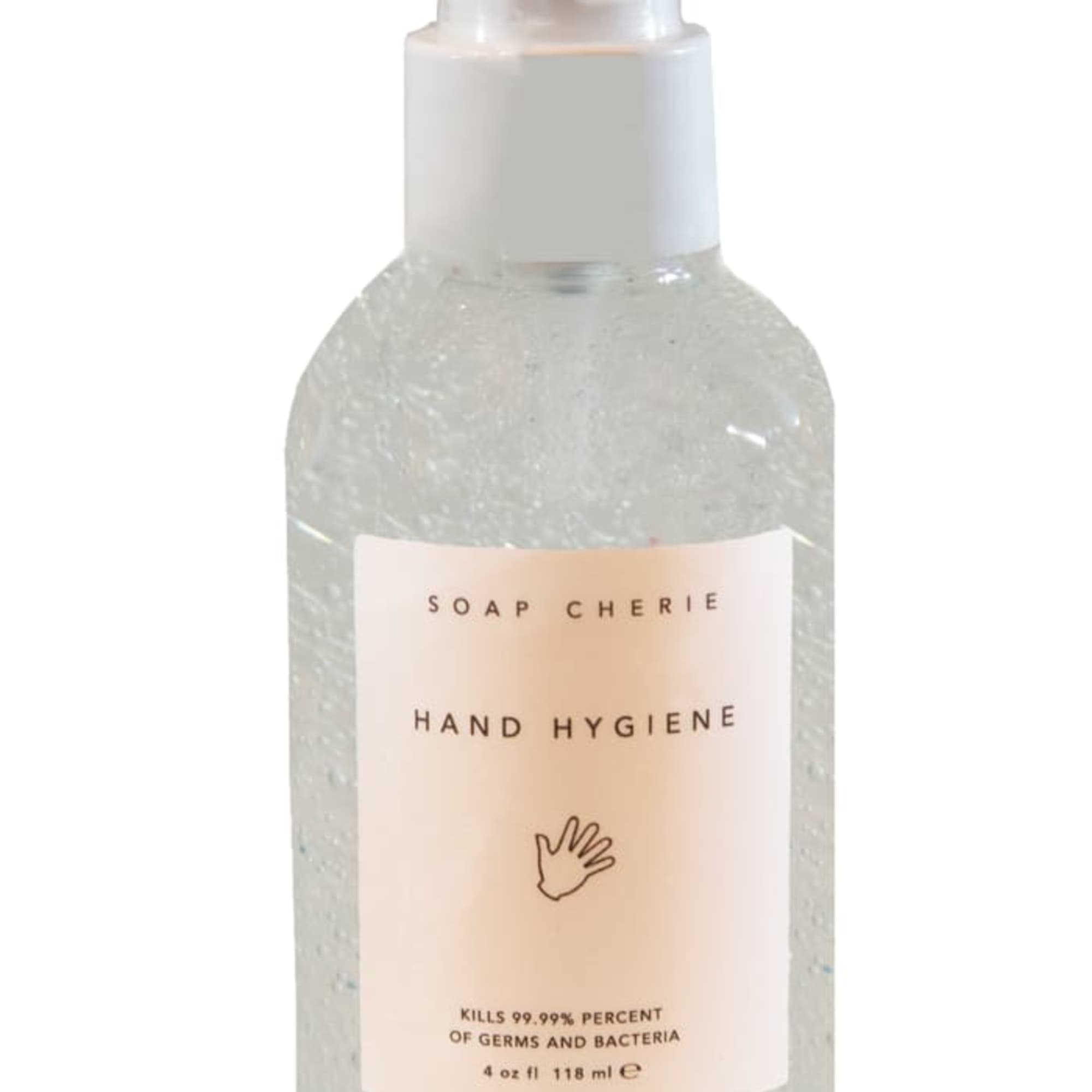 Bottle of hand hygiene soap with a pump dispenser