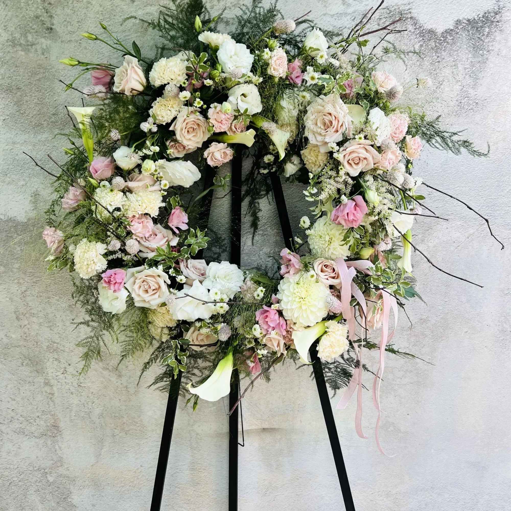Honor the memory of a loved one with our white and pink