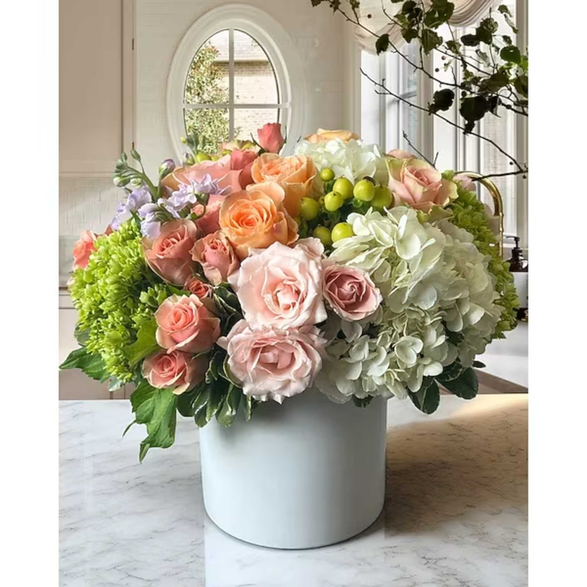 Delicately designed to evoke elegance and romance, Blush Blooms is an artfully, photo 2 of 2