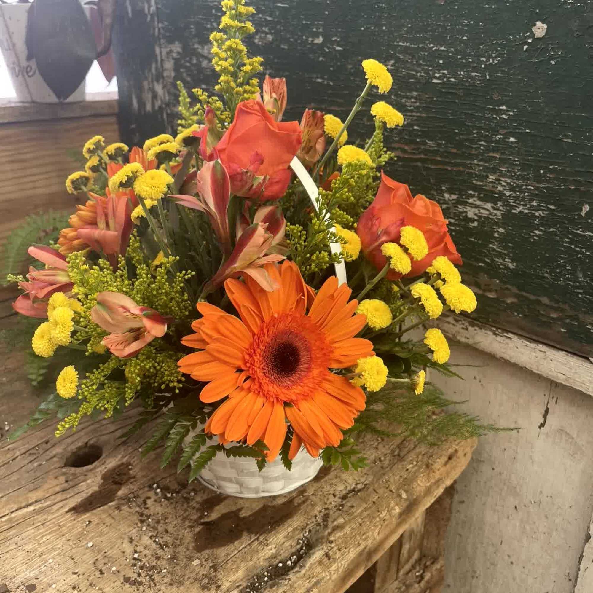 Everyone's emotions will rise and shine with this bright, delightful basket of, photo 2 of 2