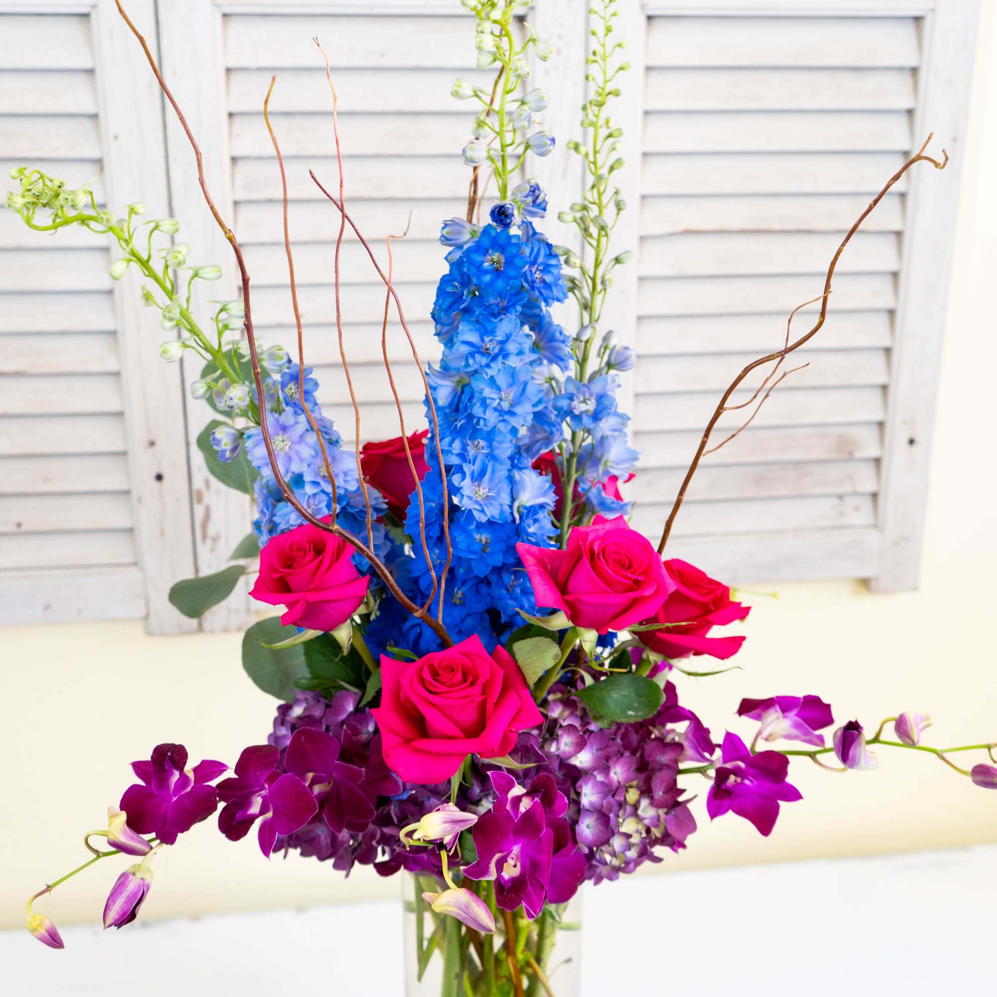 Featured in a tall cylinder set, Promise of Joy is perfect for