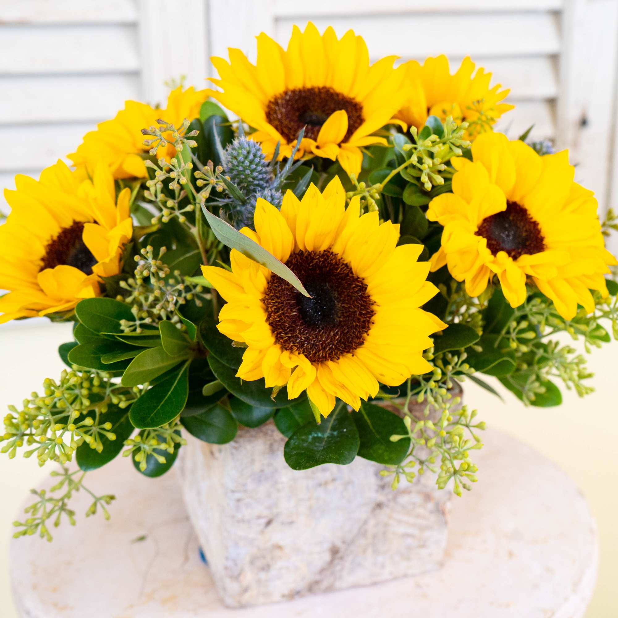 A cheerful arrangement of fresh, vibrant sunflowers perfect to make anyone's day!, photo 3 of 3