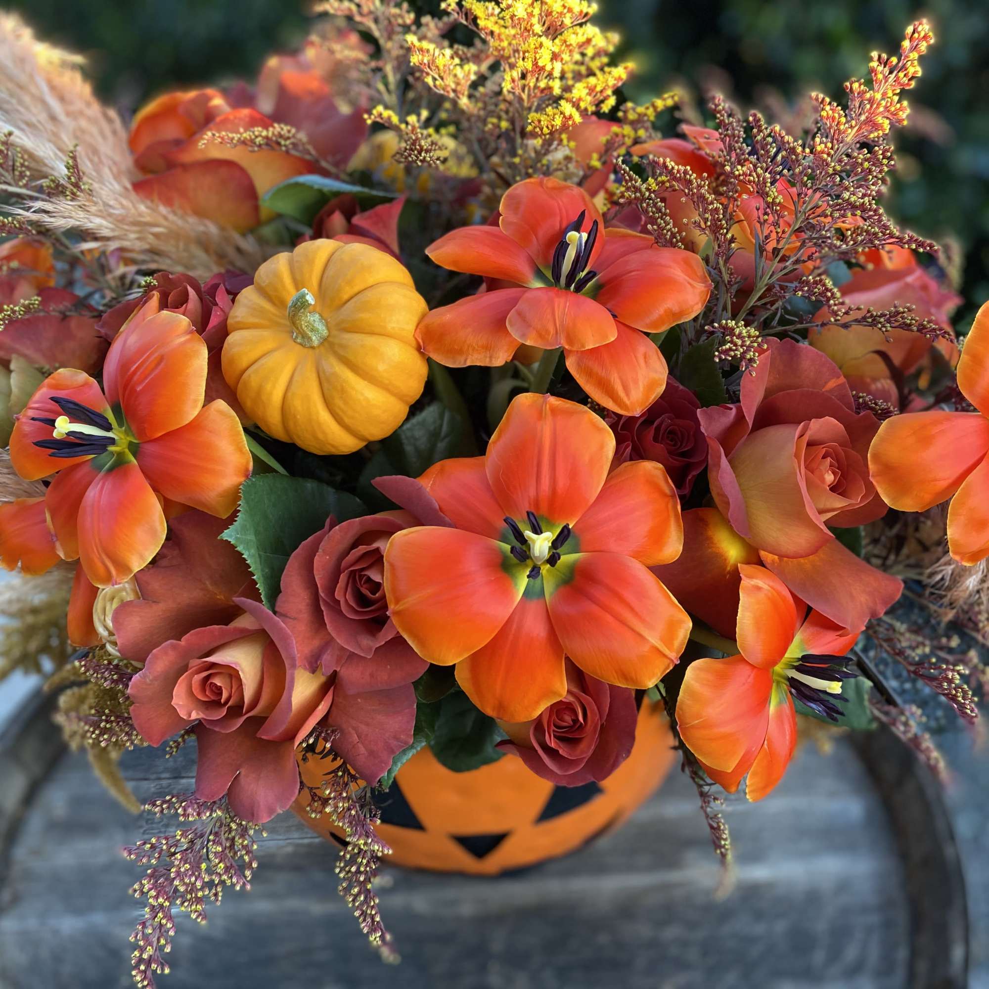 This fun and spooky arrangement is perfect for this fall season. Enjoy, photo 2 of 2