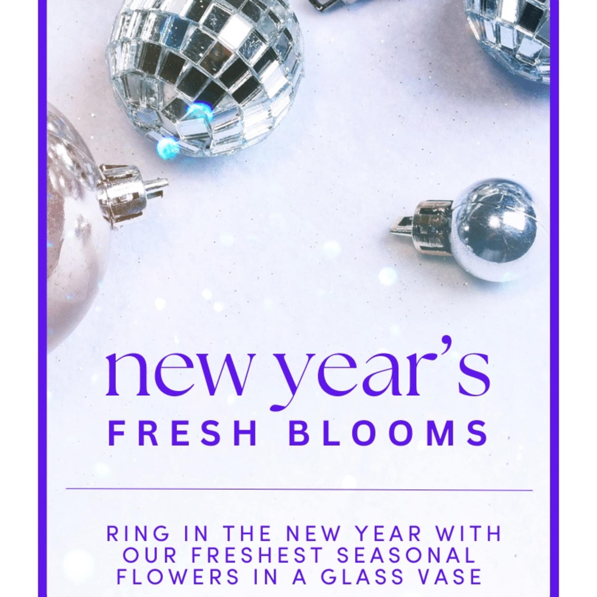 Elevate your New Year's celebration with an enchanting vase of flowers for