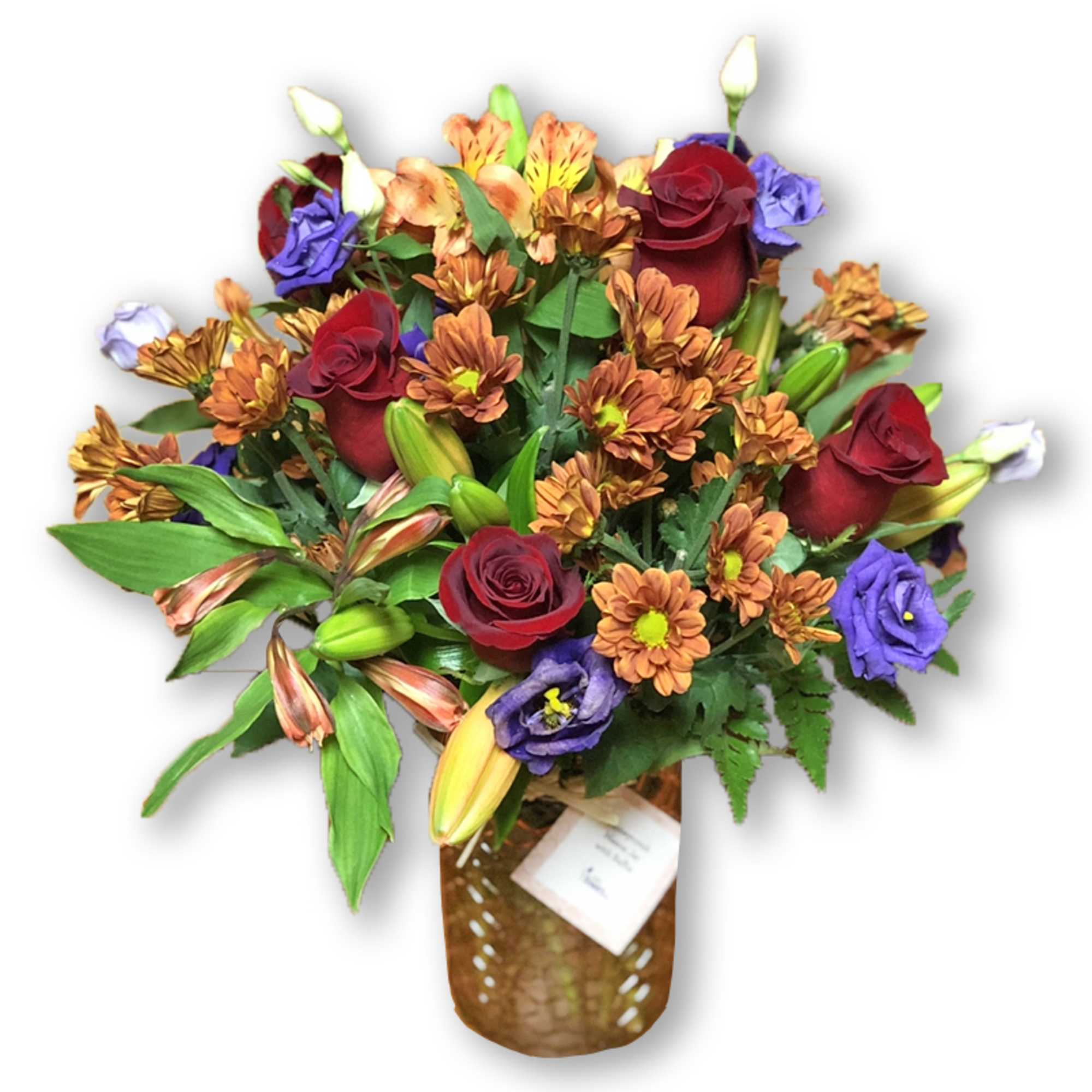 Captivating fall color abounds in this simply stunning autumn bouquet, helping you