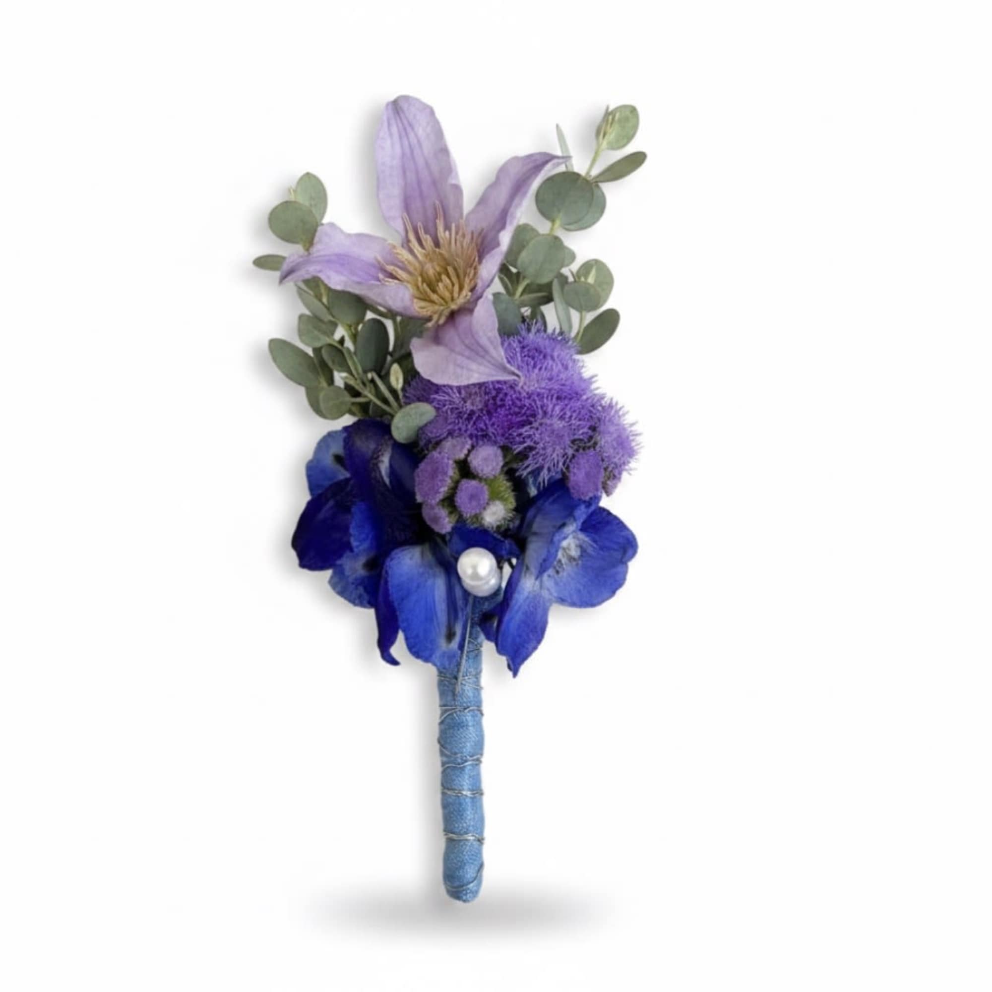 Create a custom boutonniere with the flowers you love. Please describe the, photo 2 of 2