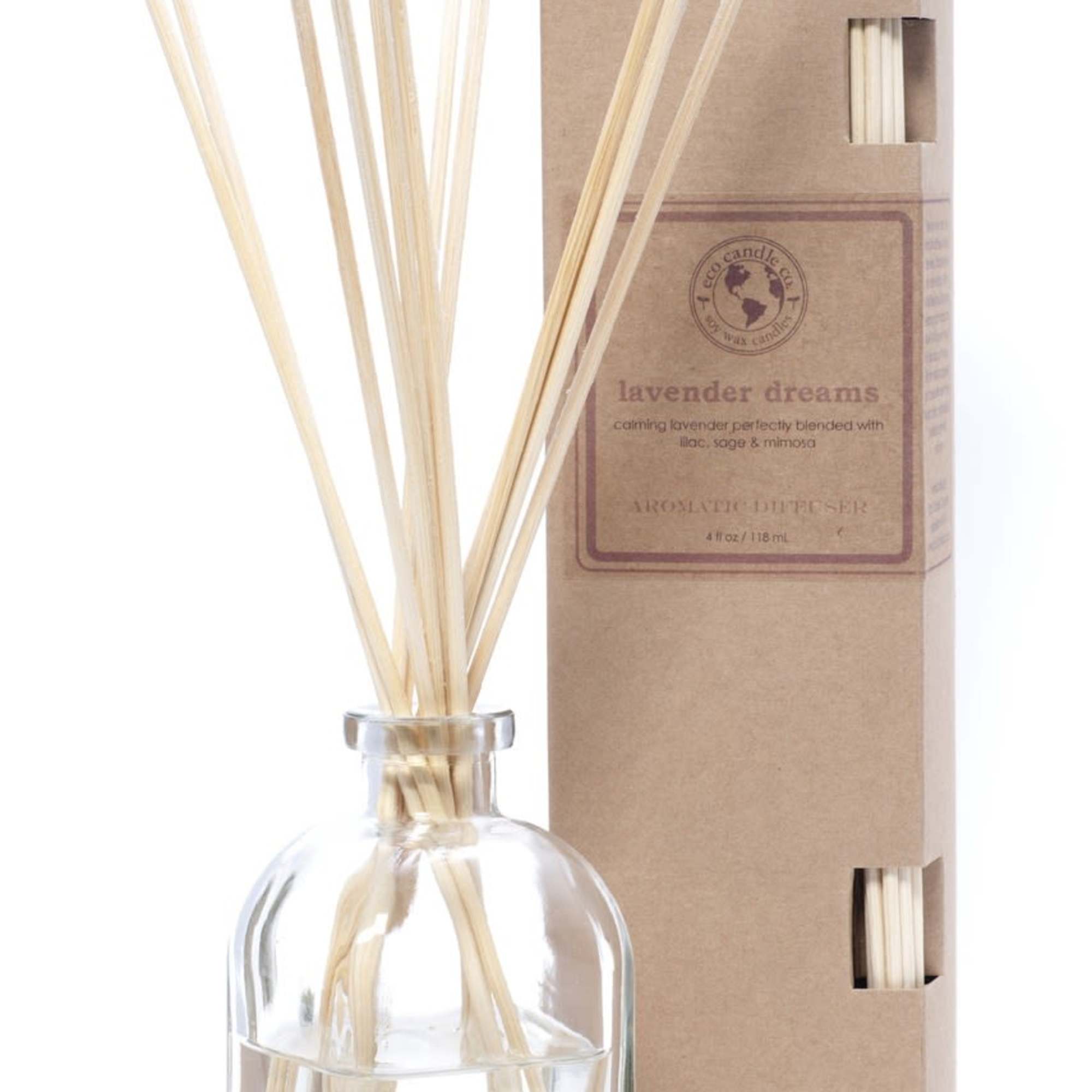 Glass reed diffuser bottle with a kraft box