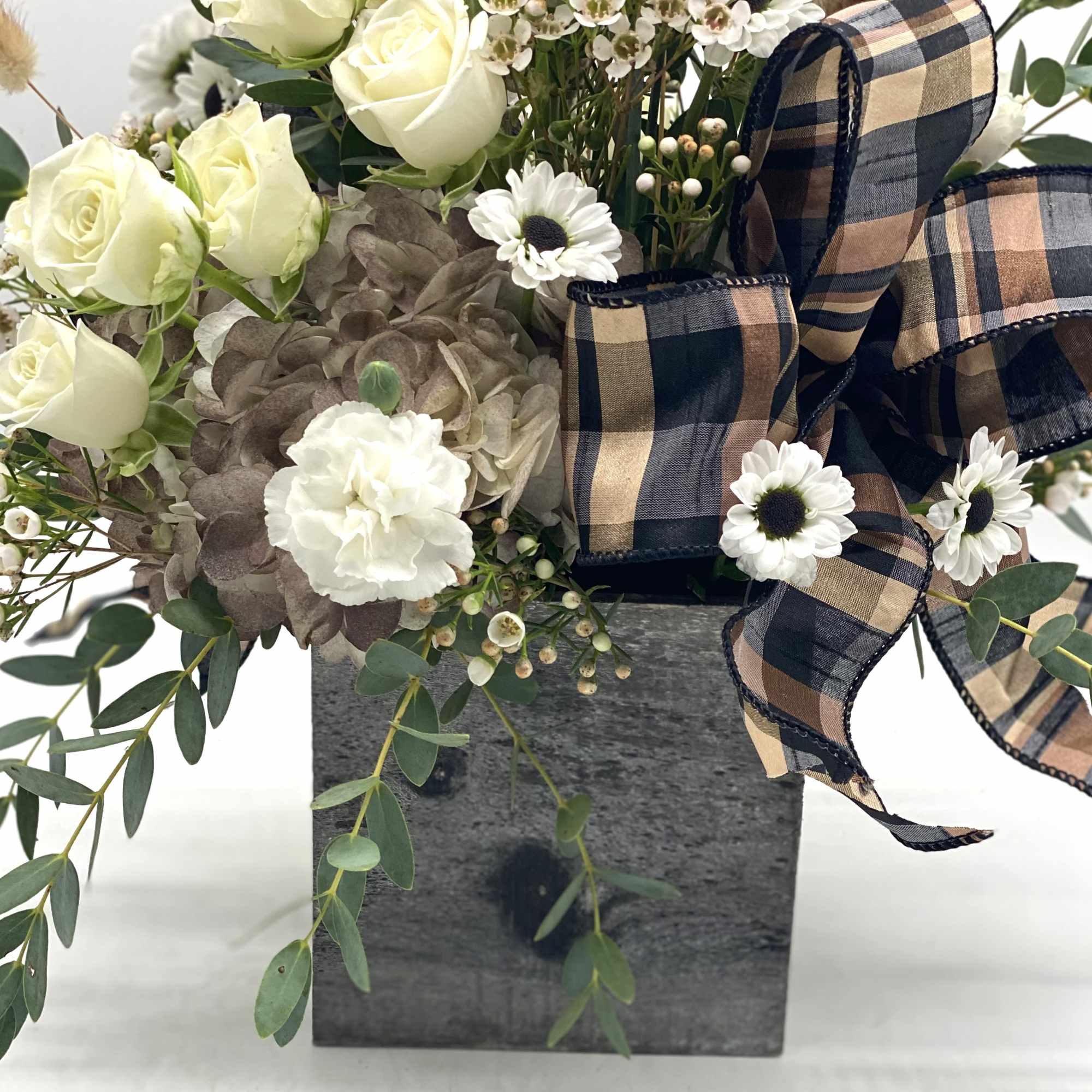 A beautiful, rustic blend of whites, browns, and creams designed in a, photo 2 of 3