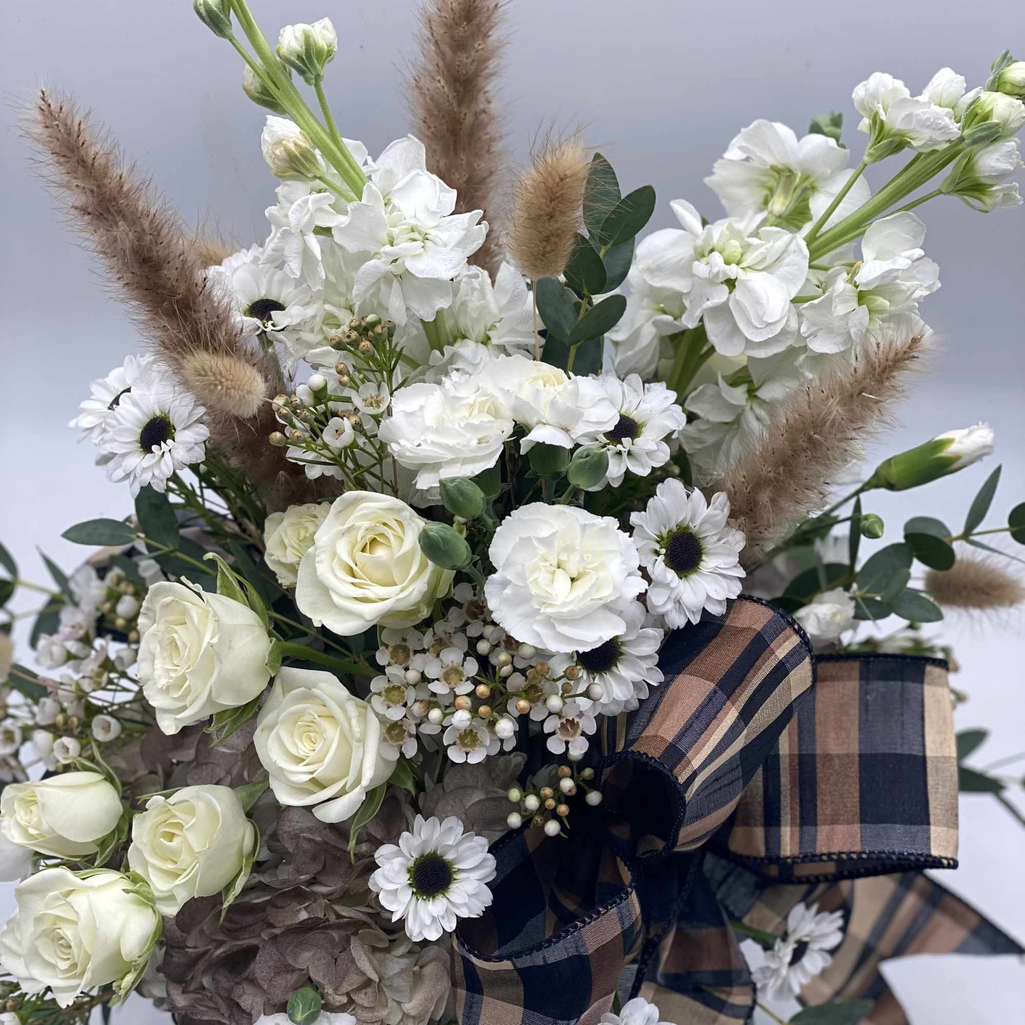 A beautiful, rustic blend of whites, browns, and creams designed in a, photo 3 of 3