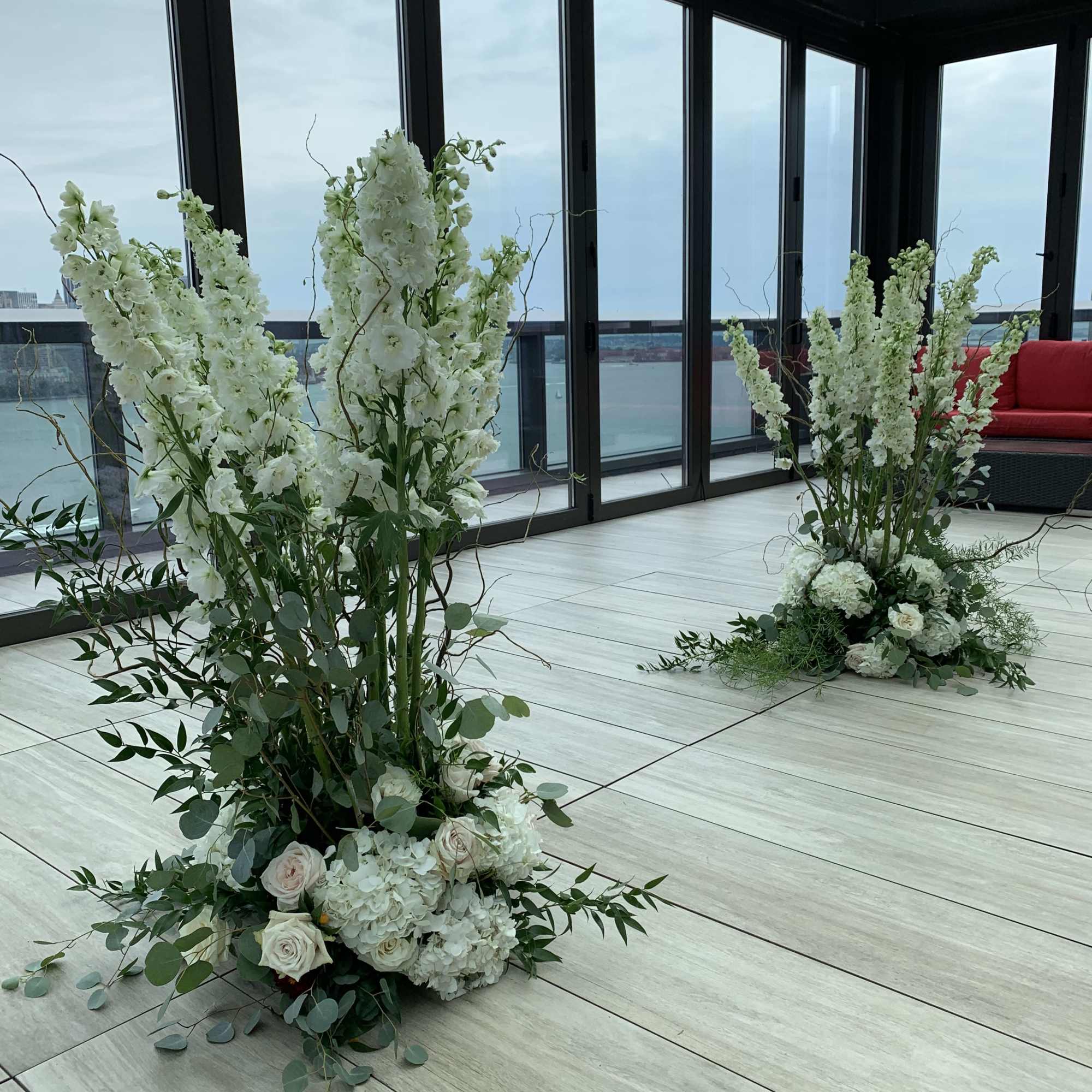 Wedding Ceremony Floral Aisle-lands (Islands) are perfect for framing your wedding ceremony