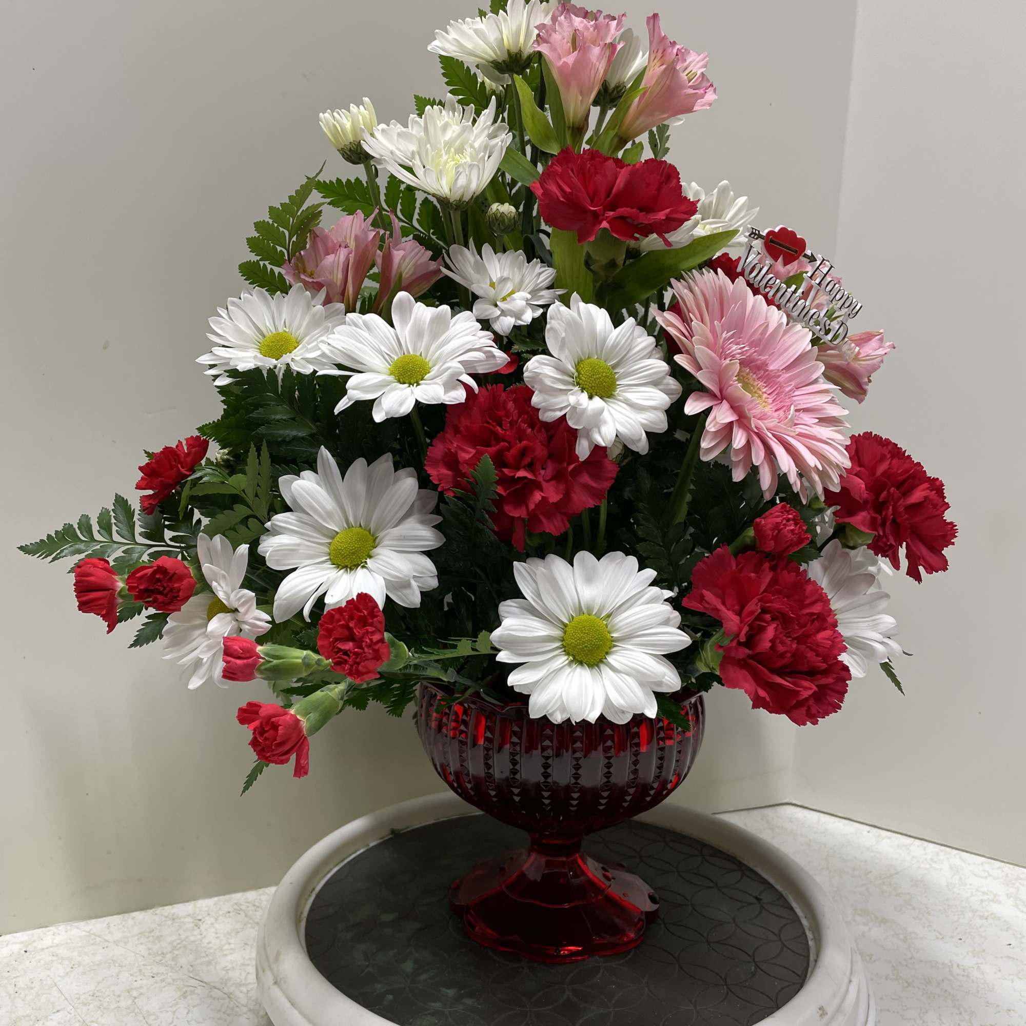 This unique design is filled with an array of pink, red, and, photo 3 of 5
