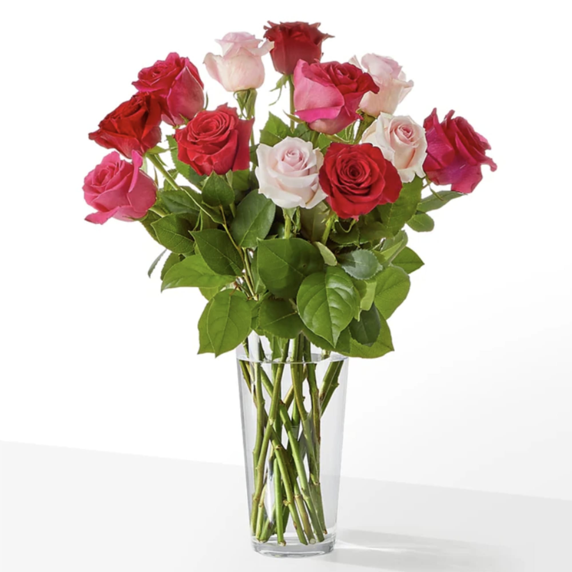 Ros&eacute; Romance Arrangement is a beautiful mix of premium roses in shades