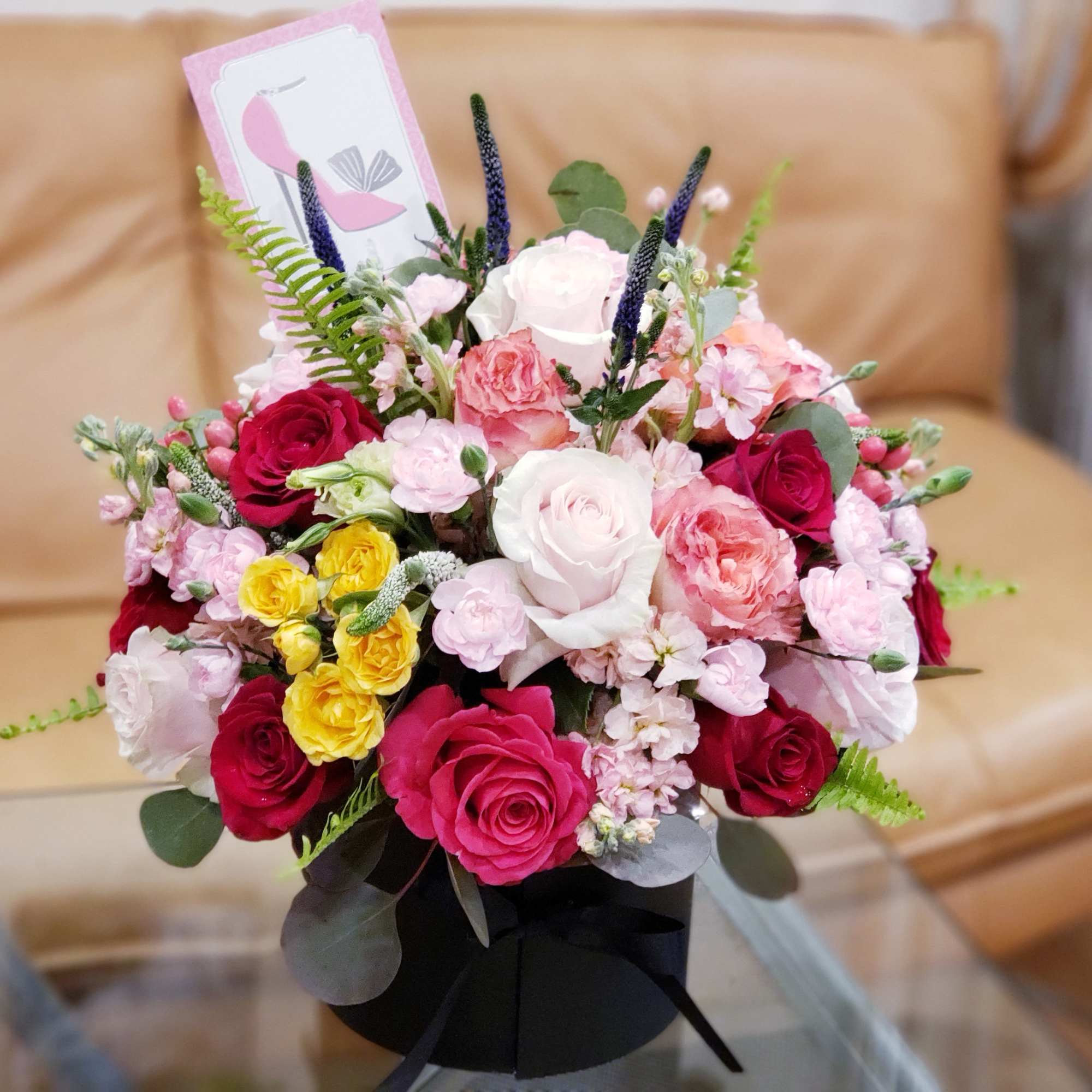Designer choice flower box. Elegant box will bring an exclusive presence to, photo 2 of 5