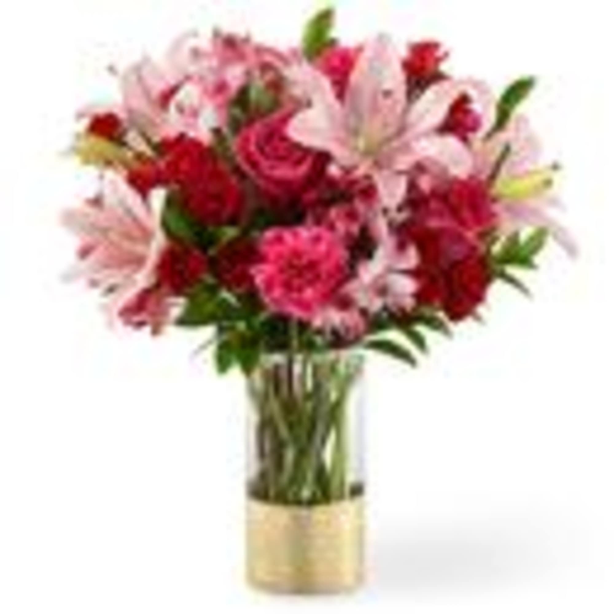 Through the bursting love of pale pink Asiatic lilies and the passion