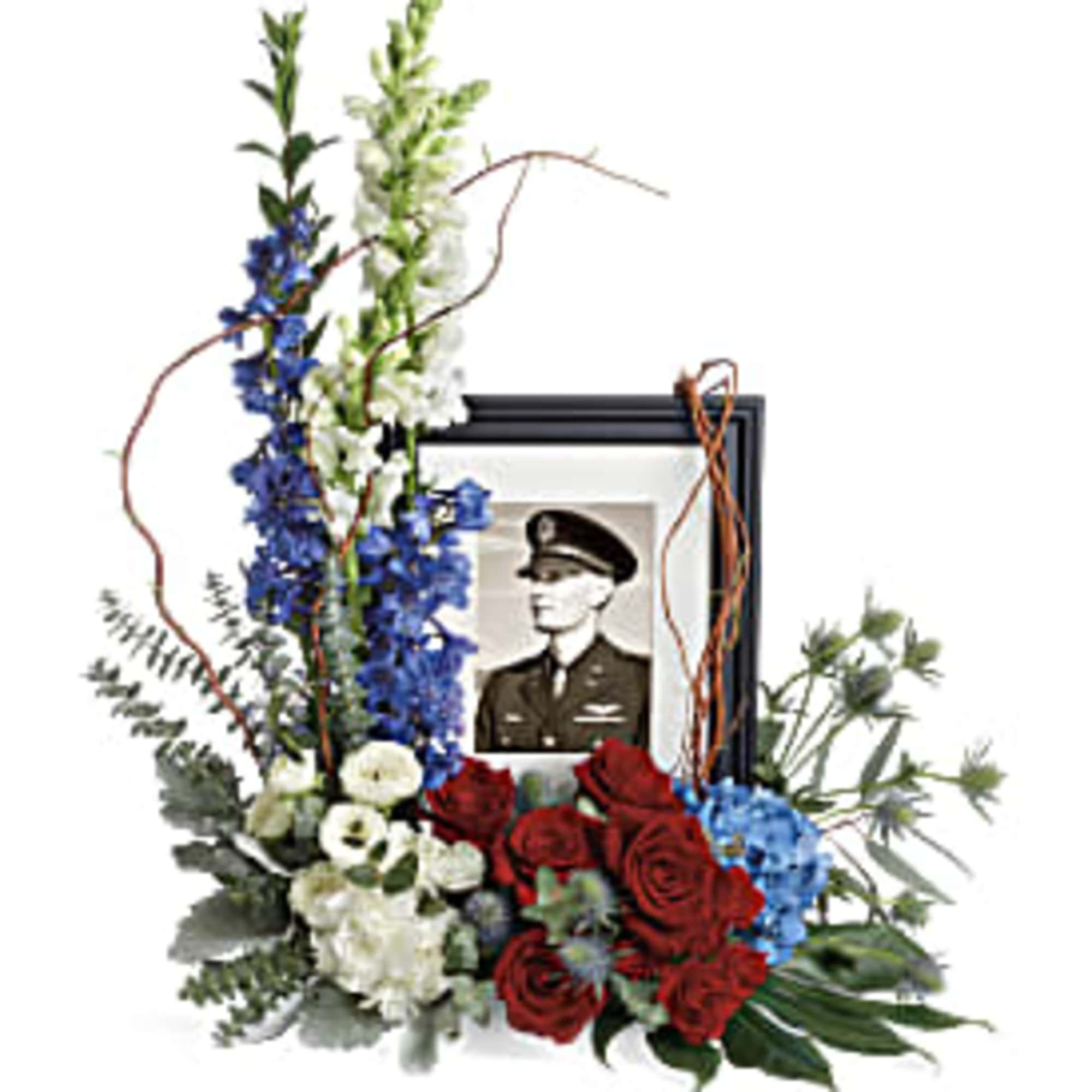 Honor the memory of an always-beloved with this beautiful display bouquet. Designed