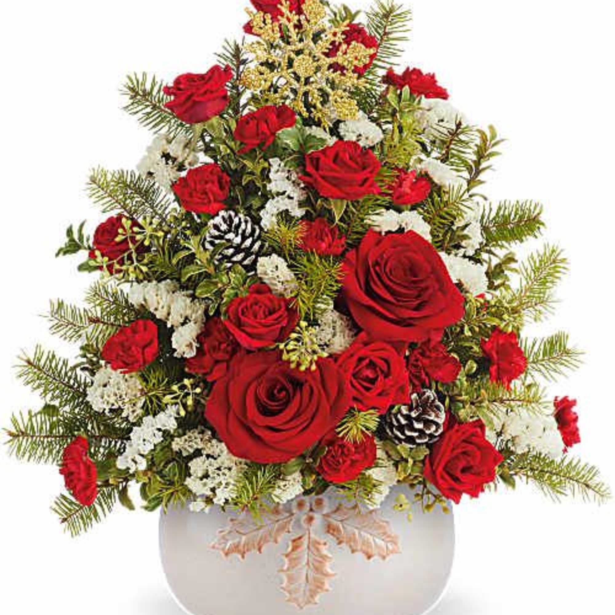 Teleflora's Winter Holly Tree Bouquet is a fresh take on a Christmas
