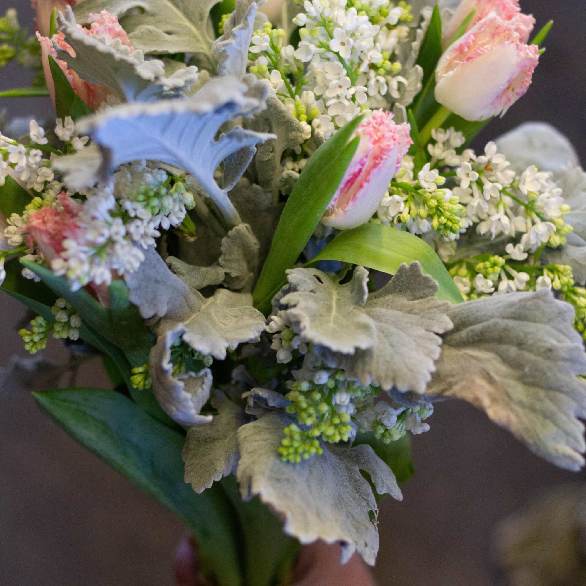 This arrangement is reminiscent of lush green fields during springtime after a