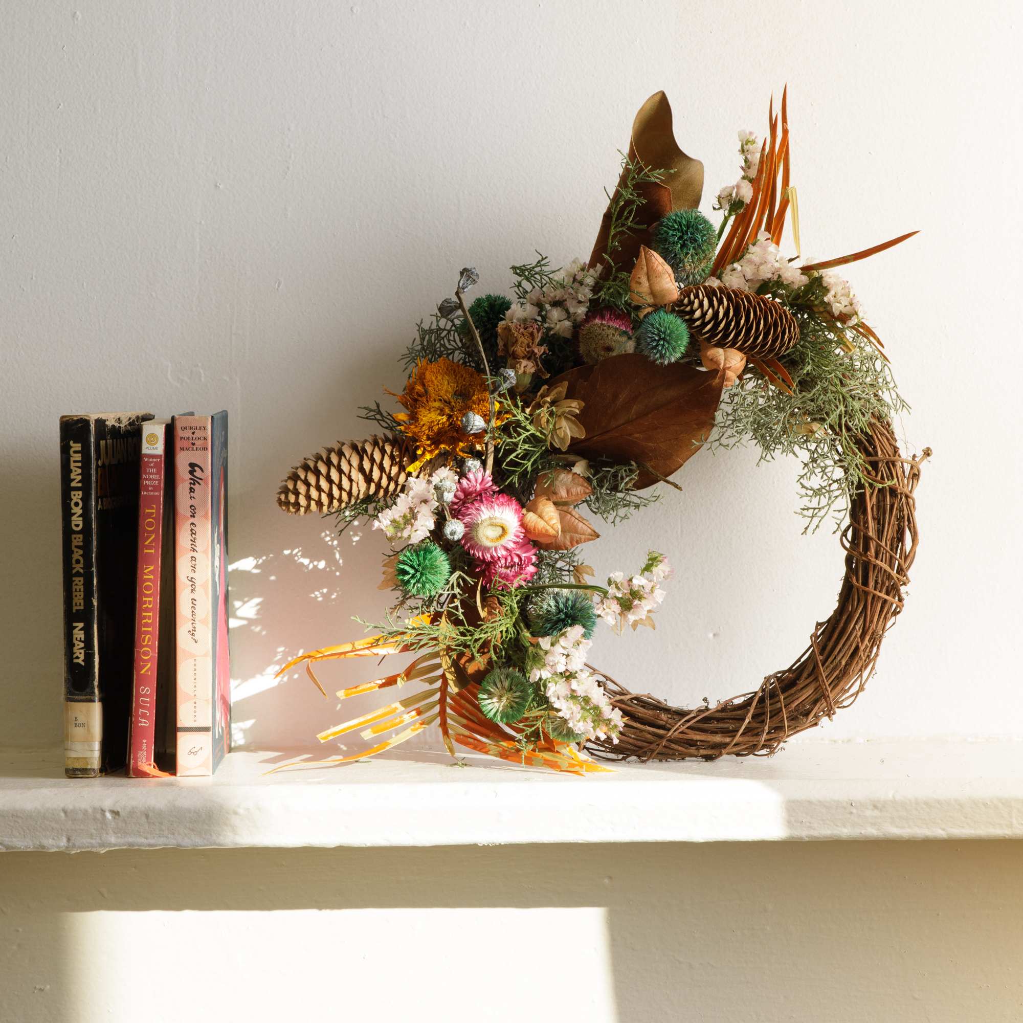 Gift one of our handmade wreaths made with florals dried in-house and
