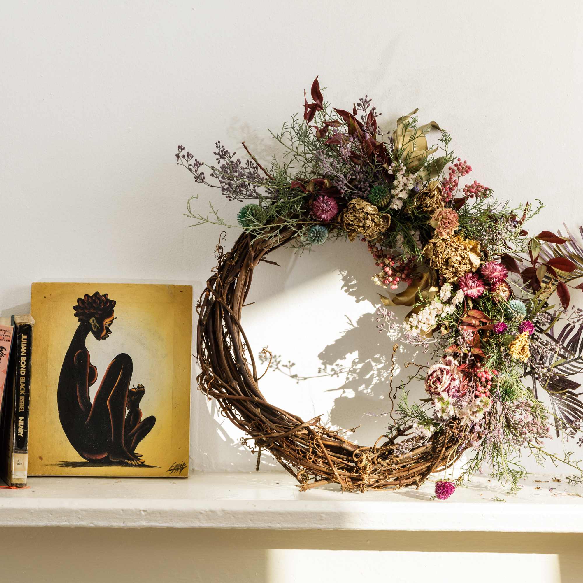 Gift one of our handmade wreaths made with florals dried in-house and
