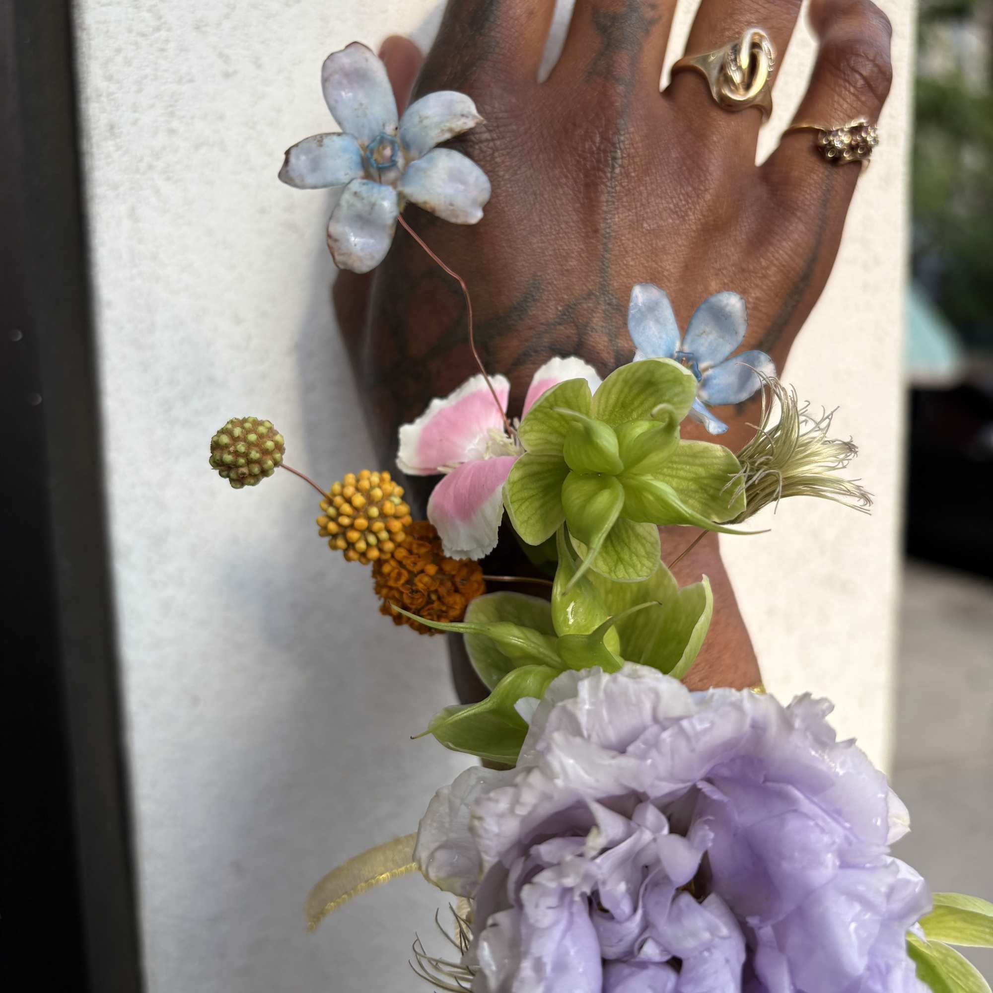 Complete your prom look with our "Floating corsage" cunstructed with rose gold, photo 2 of 5