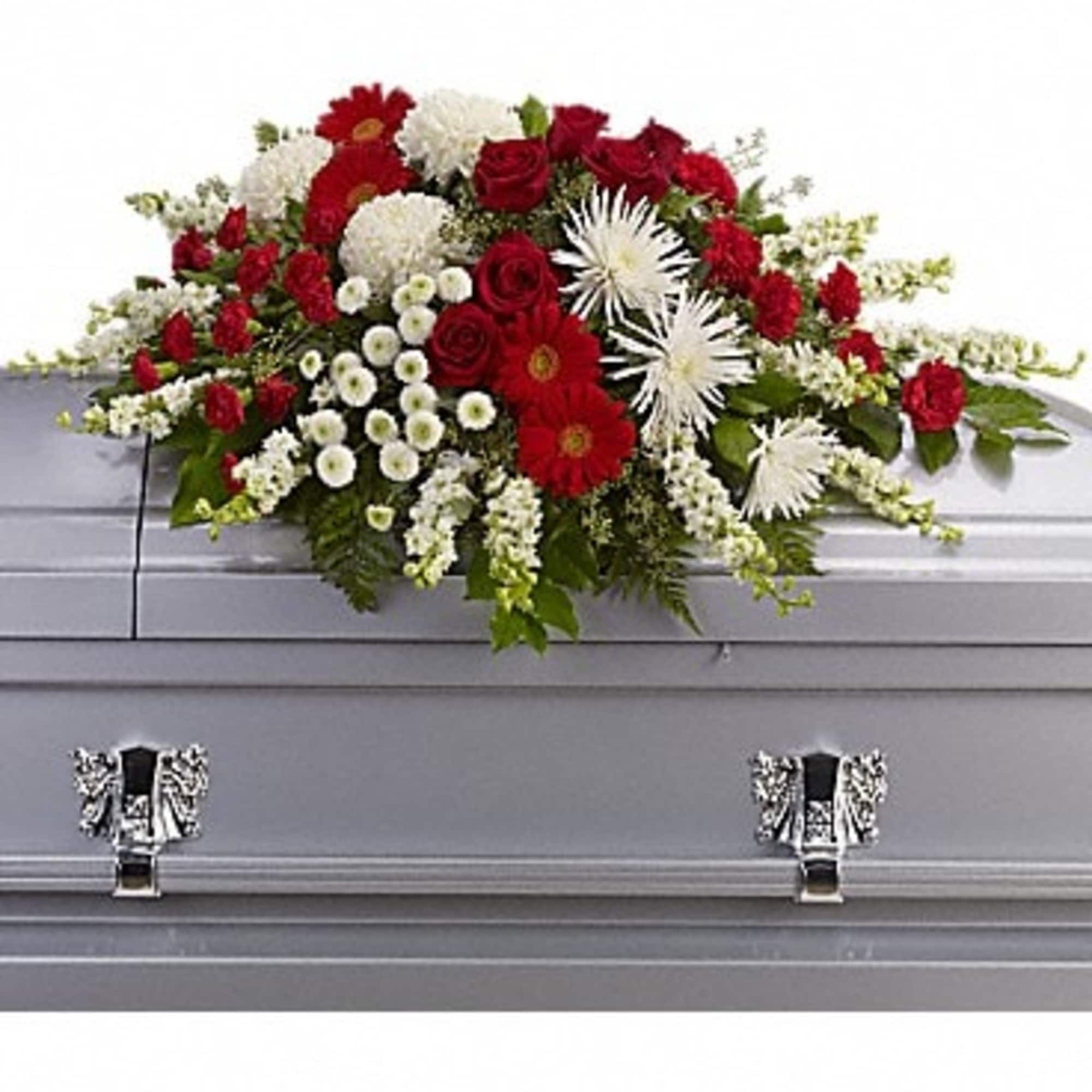This beautiful red and white spray will deliver strength and the wisdom