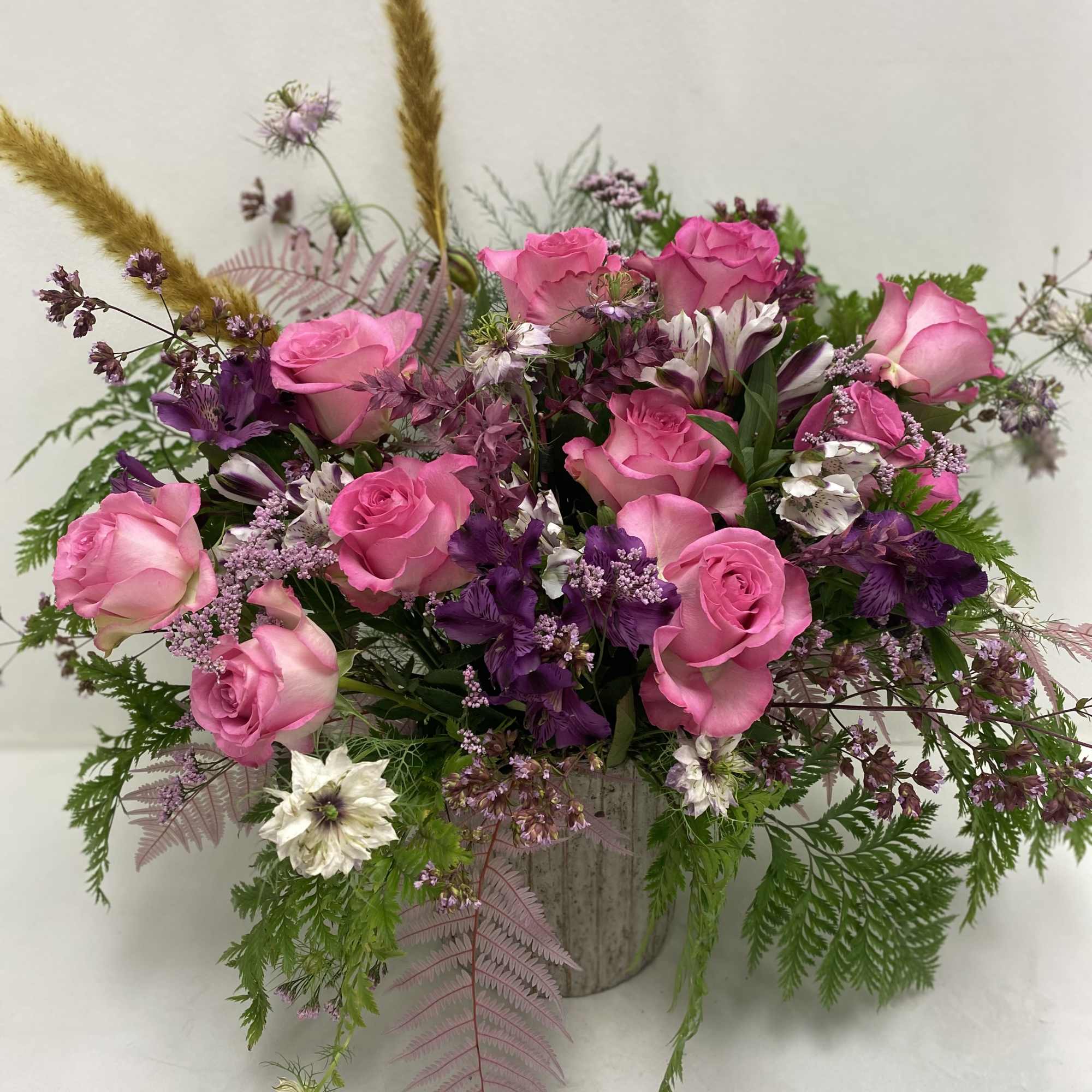 Soft, sweet  and sophisticated floral arrangement., photo 2 of 3