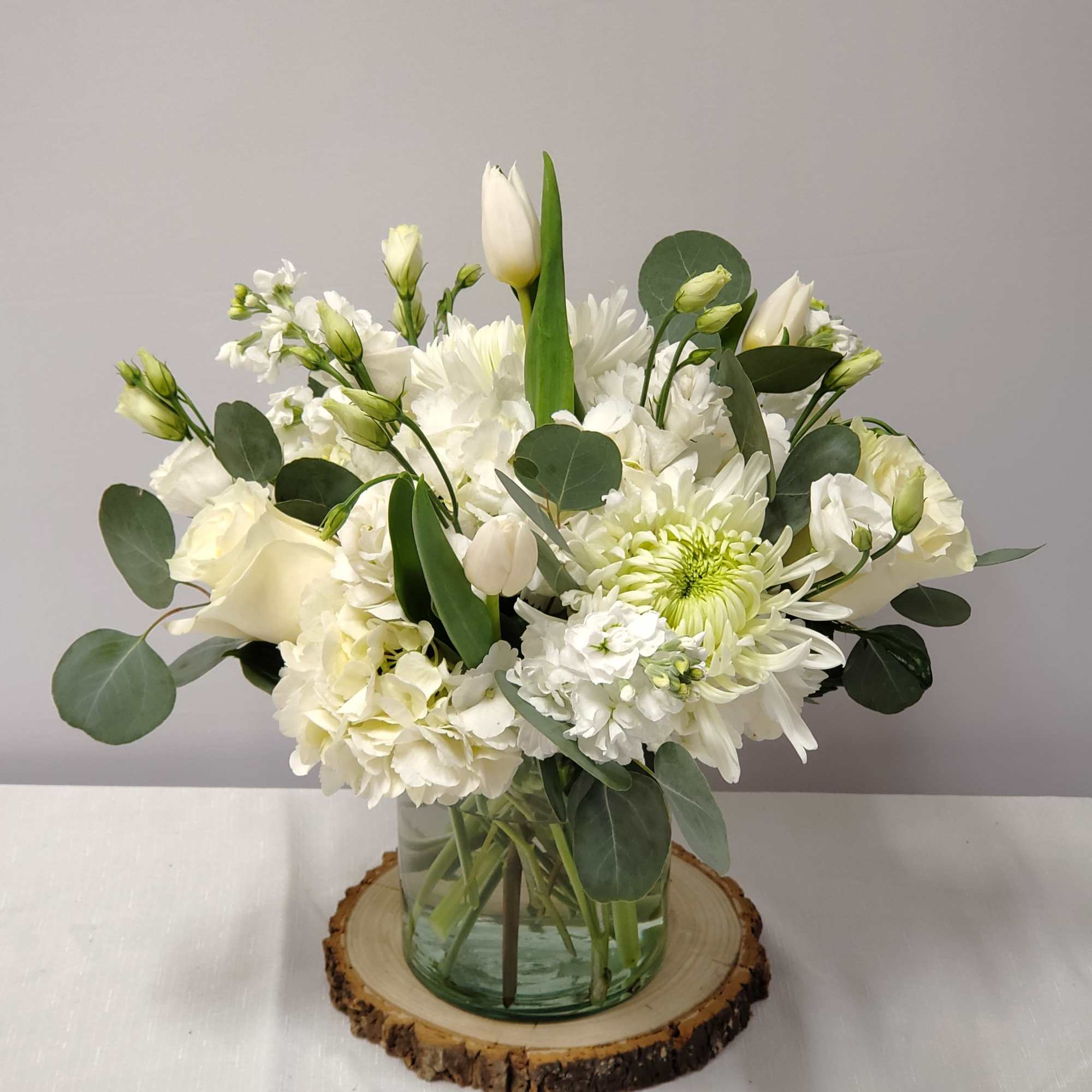 All white low cylinder arrangements 