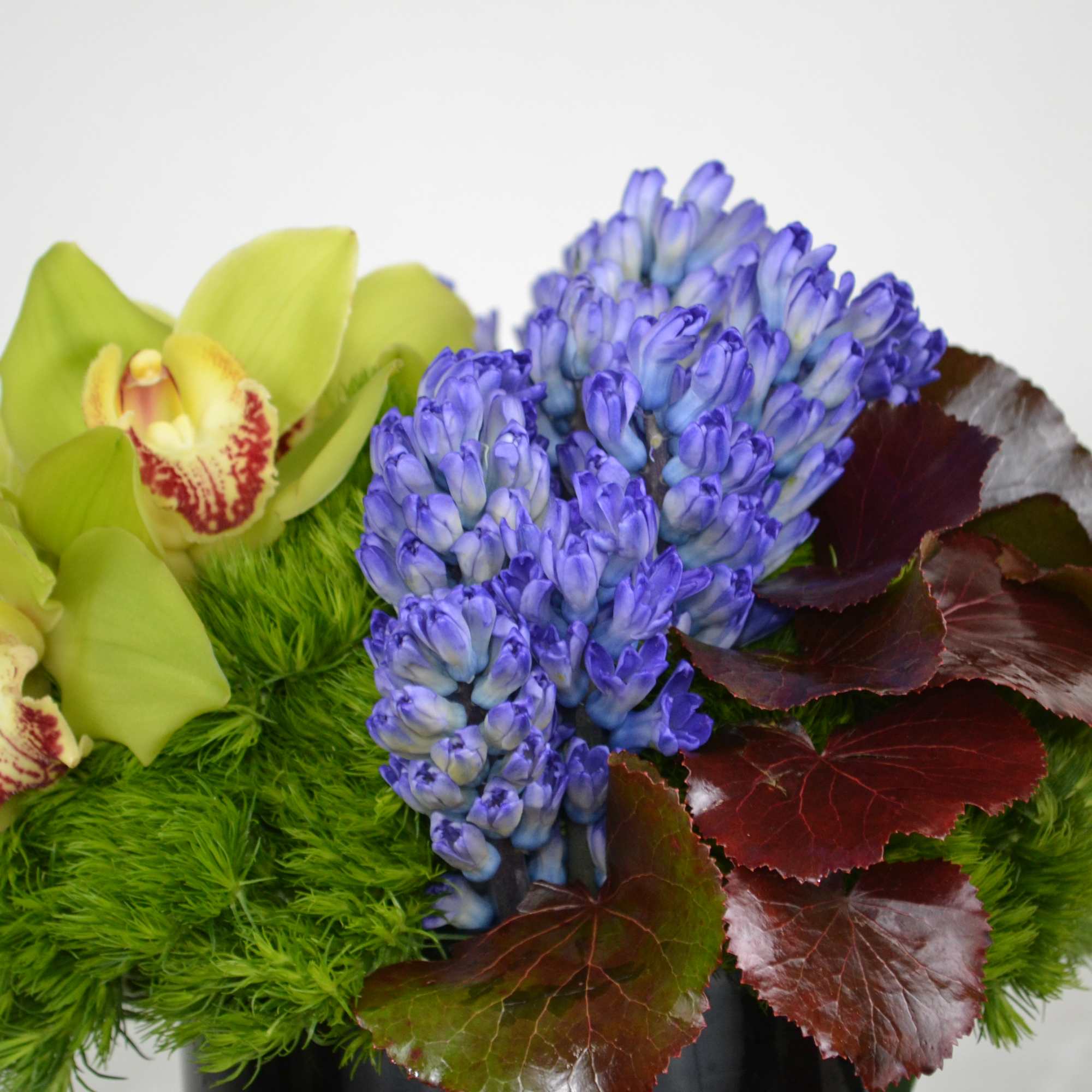 Assorted flowers, orchids, hyndrengeas and green dianthus. , photo 2 of 3