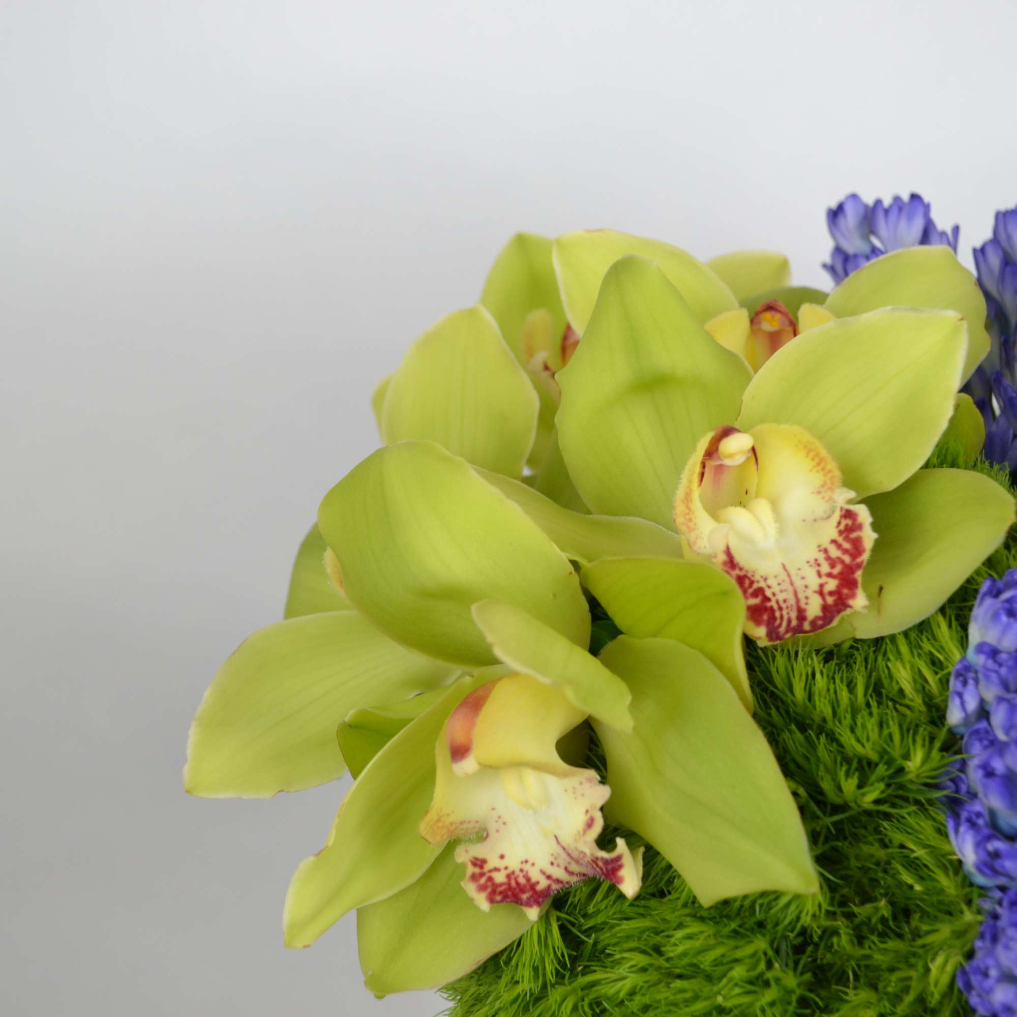 Assorted flowers, orchids, hyndrengeas and green dianthus. , photo 3 of 3
