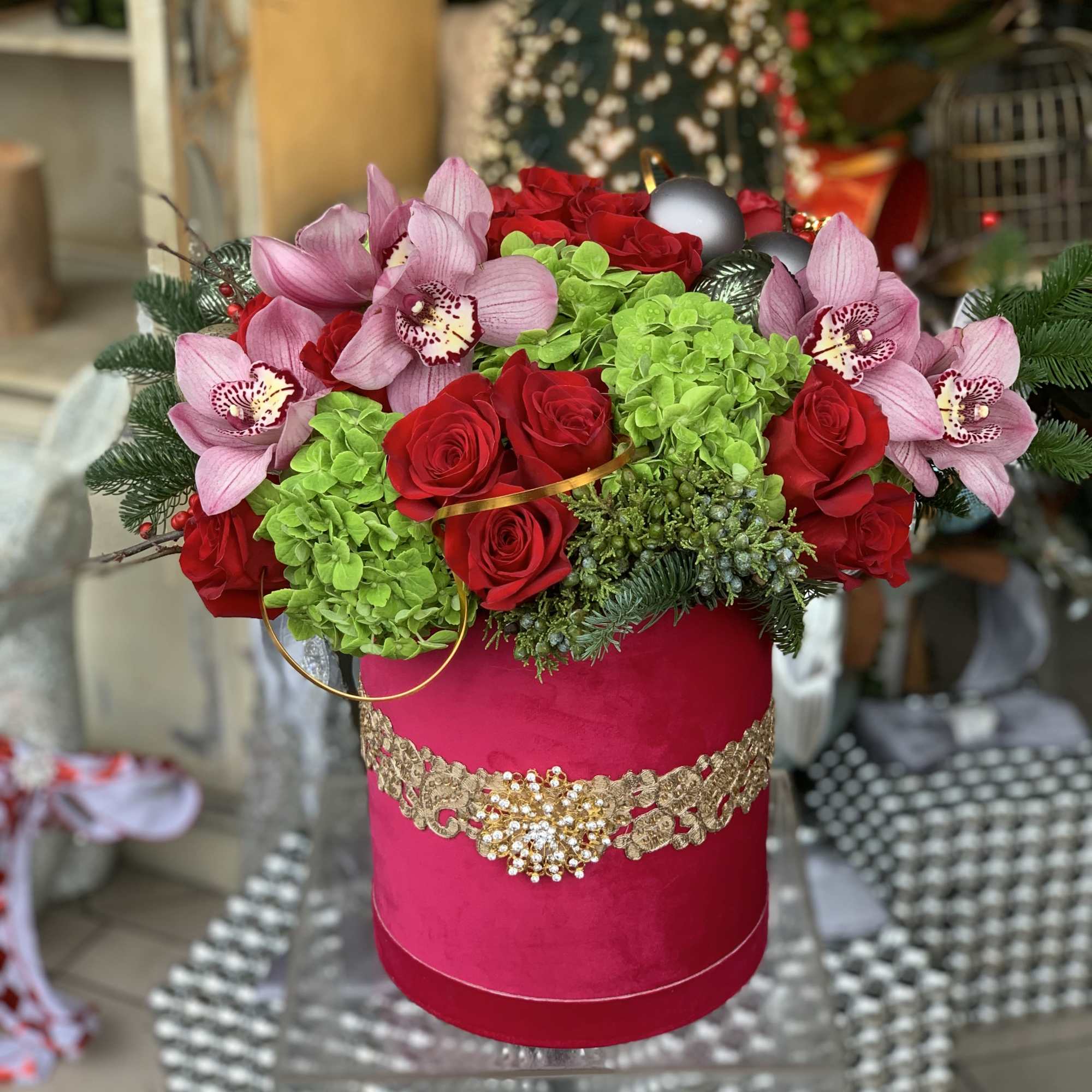 A beautiful, floral arrangement expressing a bundle of joy capturing the colors, photo 2 of 2