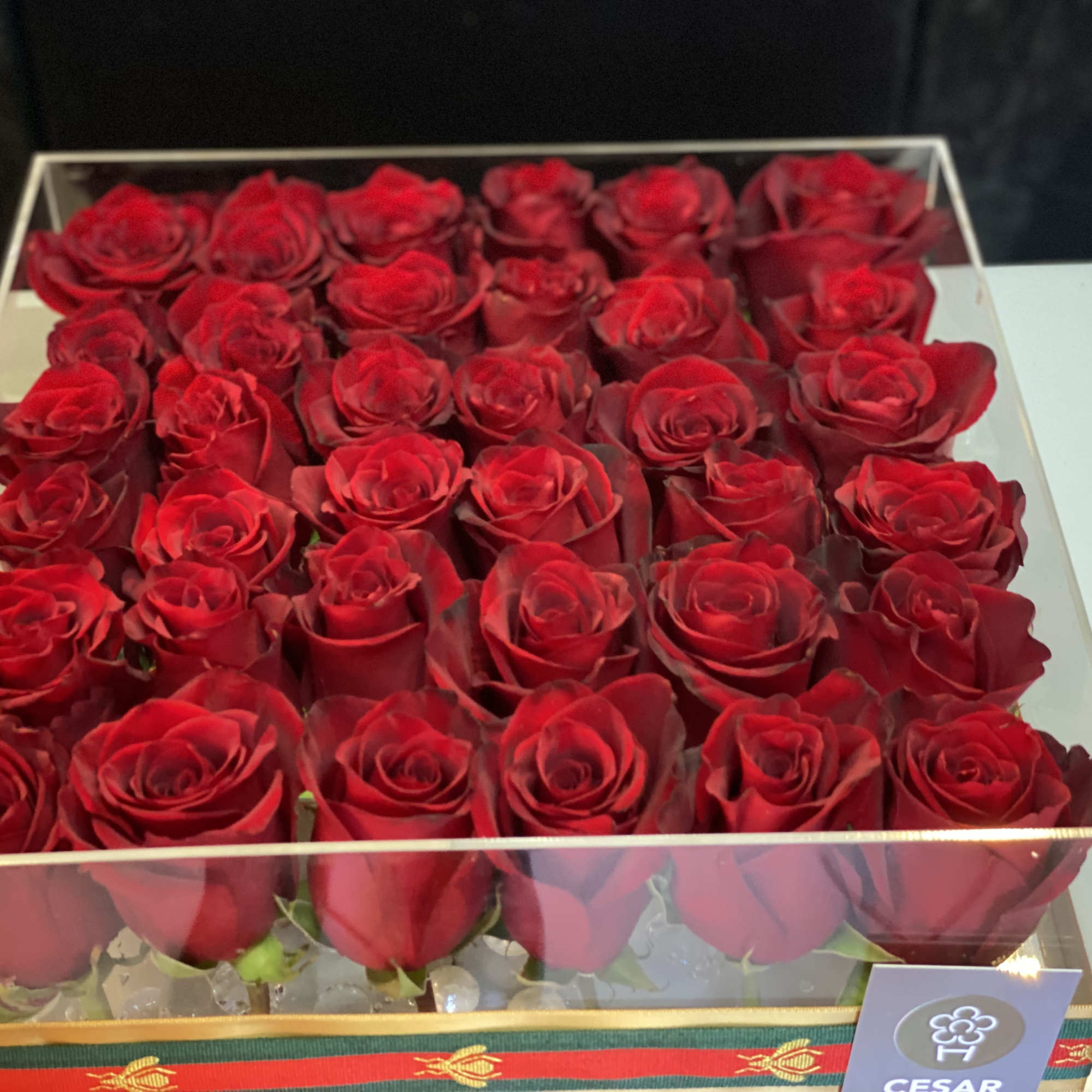 3 Dozen Red Roses inside Acrylic Box, photo 2 of 2