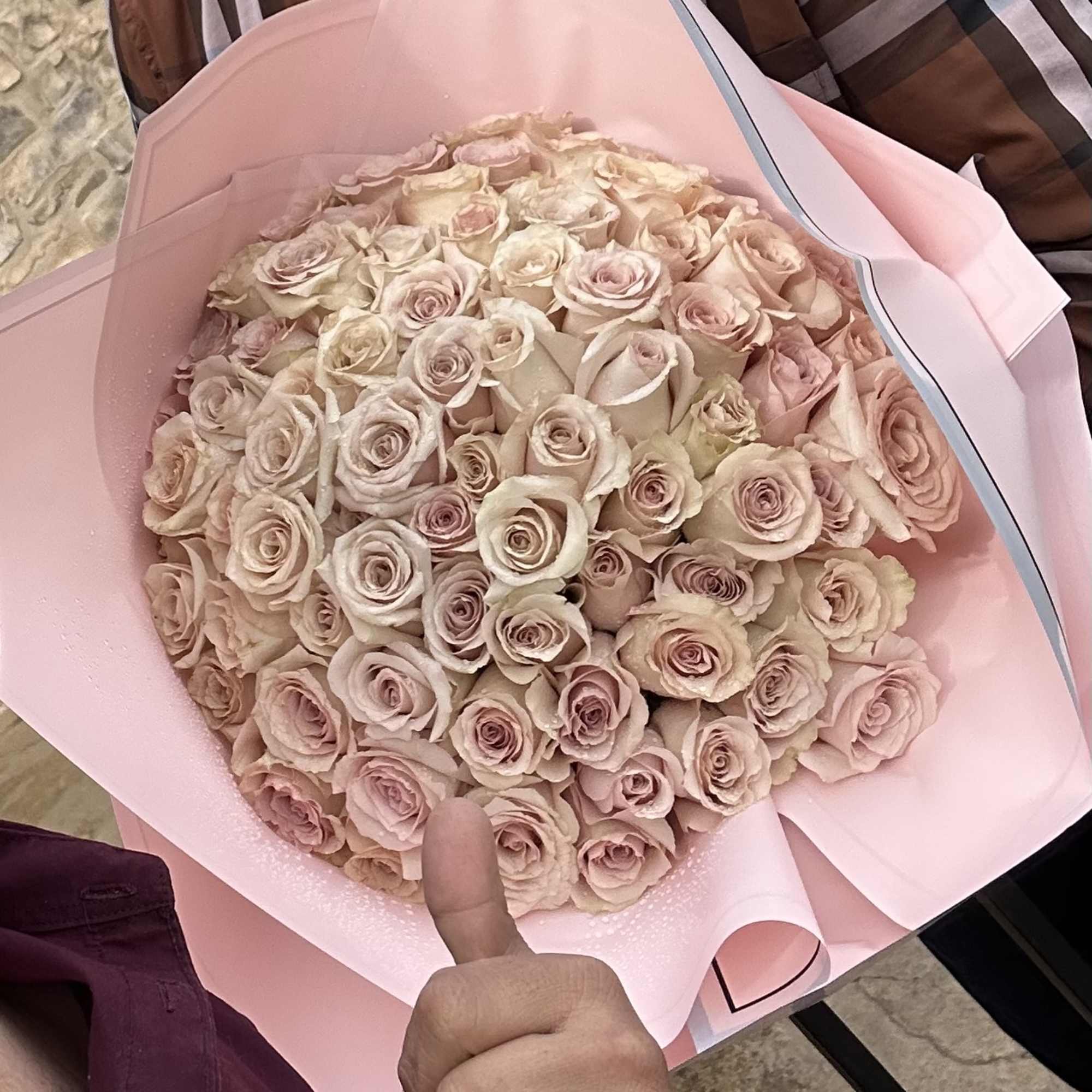6 Dozen Floral Bouquet Blush Colors
