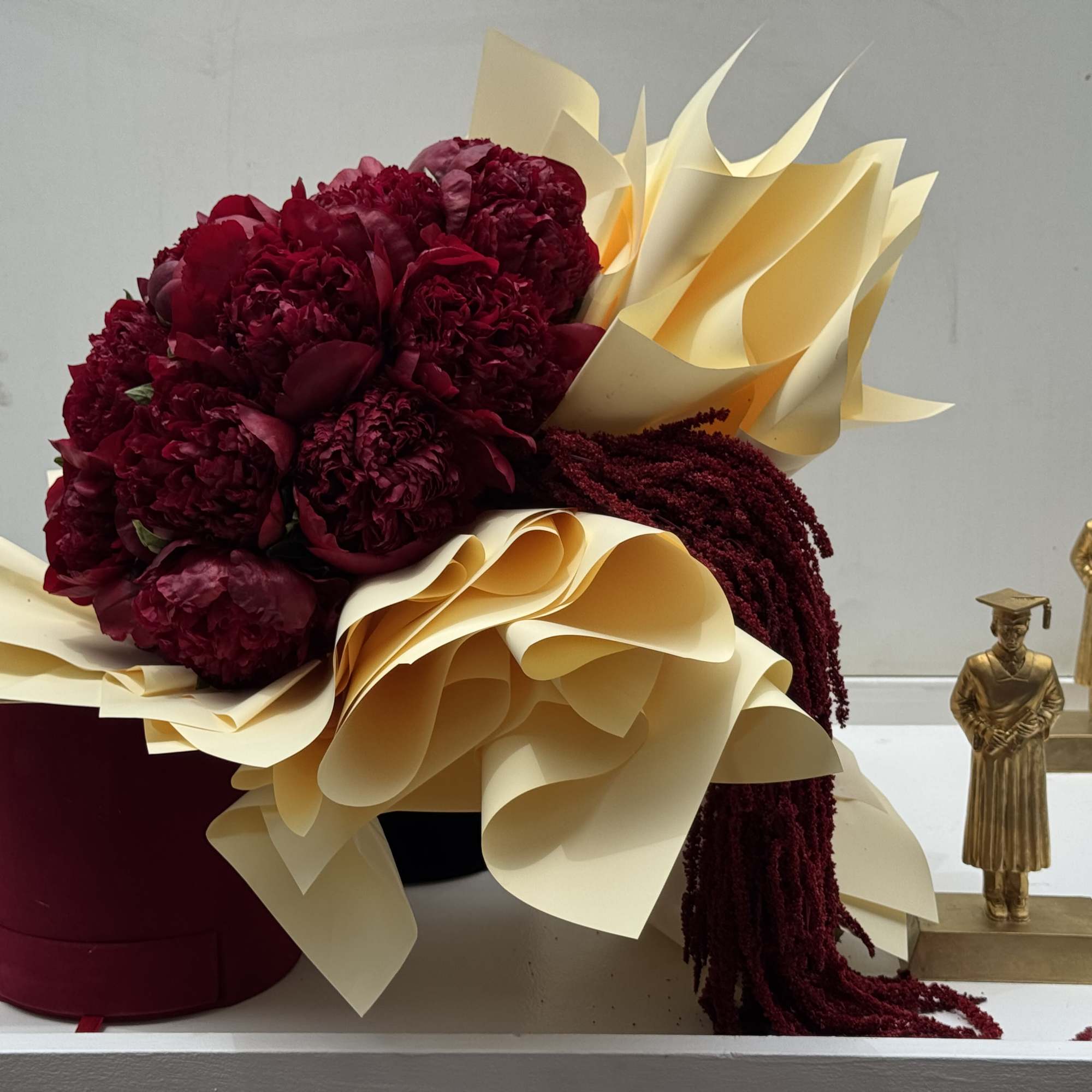 Bouquet made out of solely burgundy peonies (also available in pink), breathtaking!, photo 2 of 2