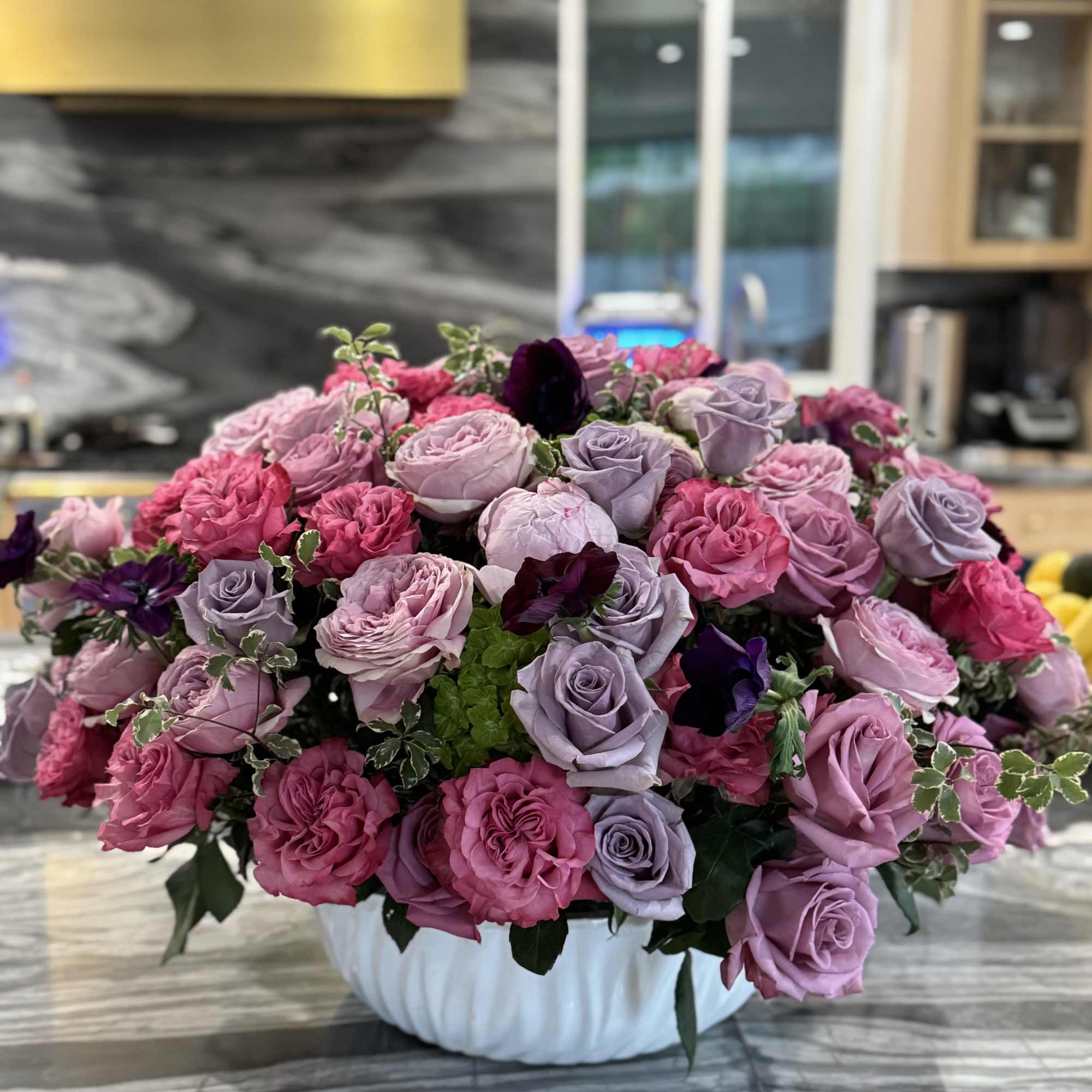 Romantico&mdash;lavender roses bloomed for beauty, soft pastels, tender hues that fill the
