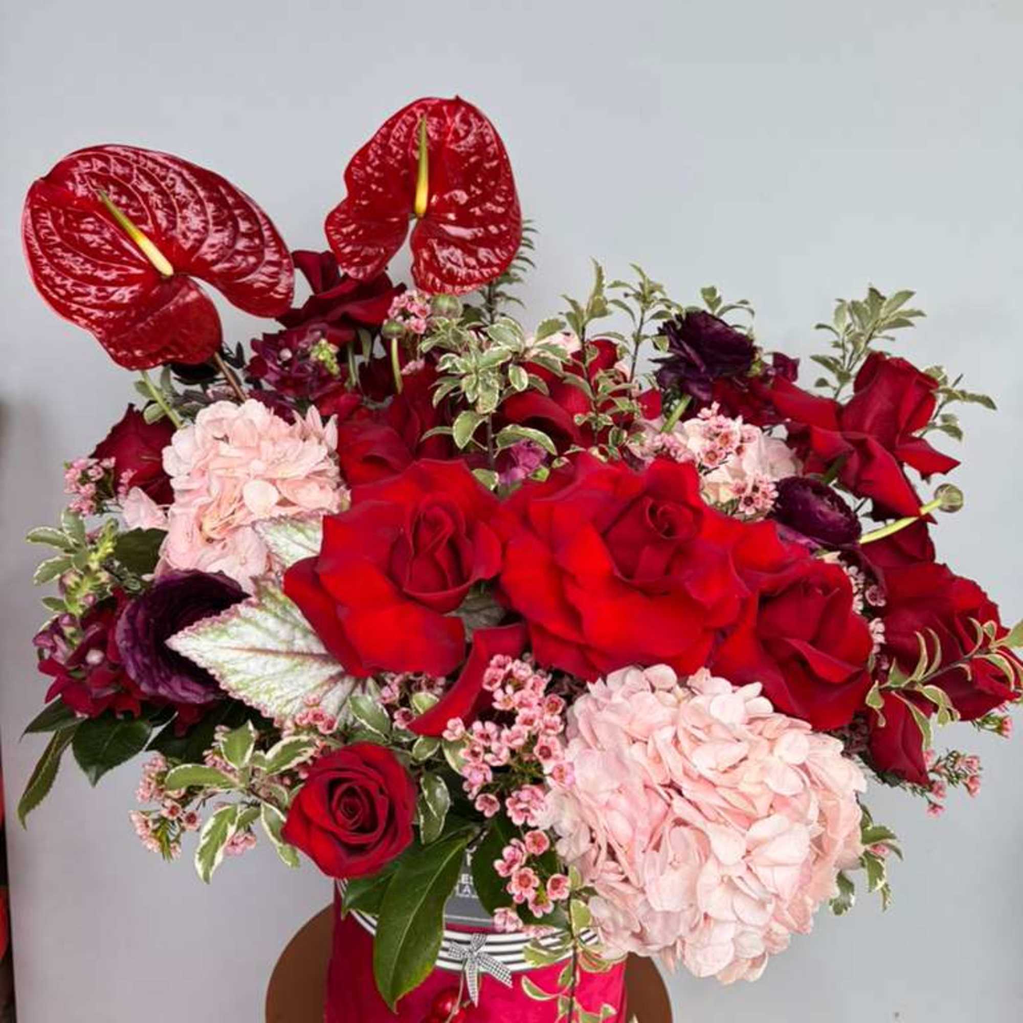 Sweep your sweetheart off their feet. Red roses, hydrangeas, anthuriums, and other, photo 2 of 2