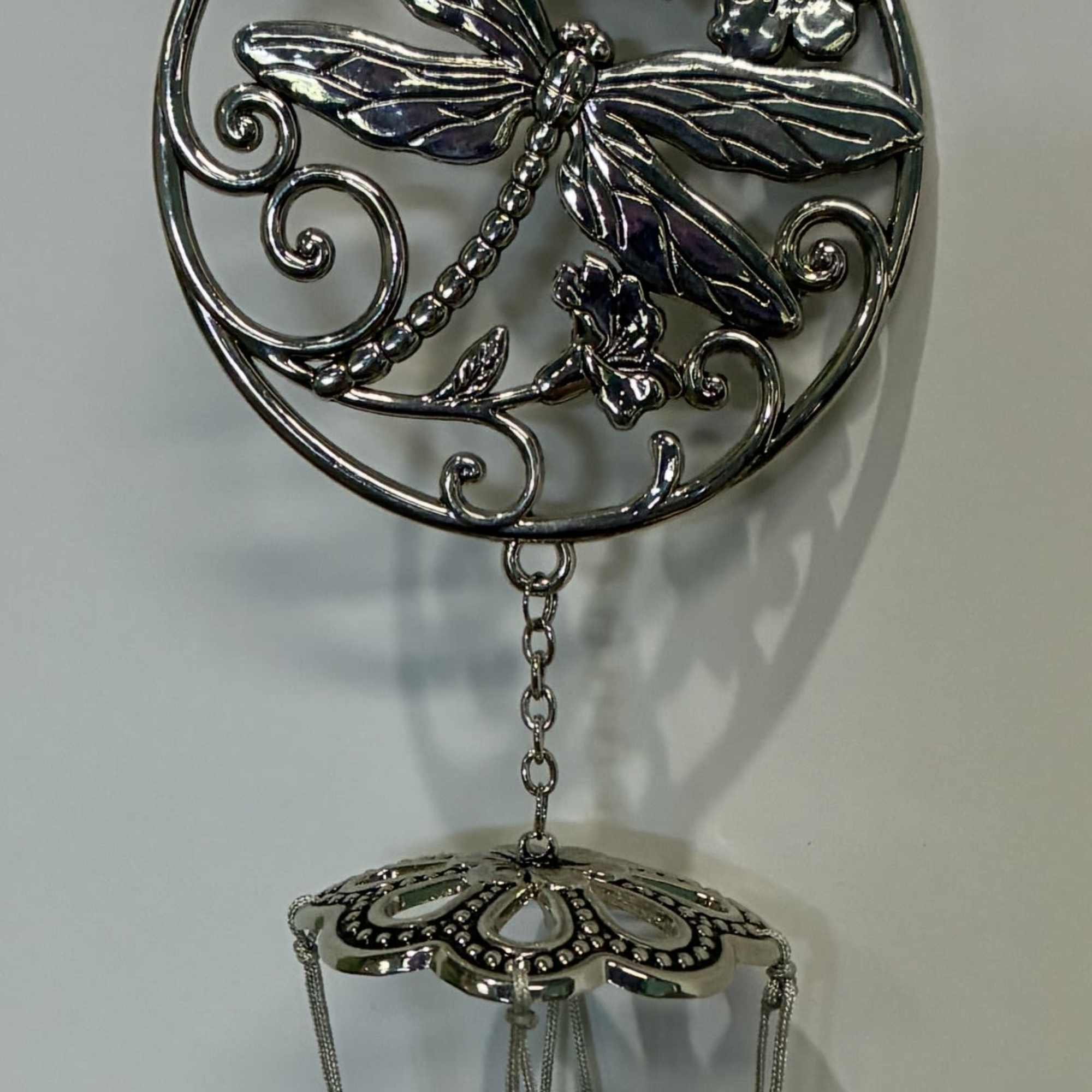 Mini Metal Dragonfly Wind Chime 9 1/2 in H., photo 2 of 2
