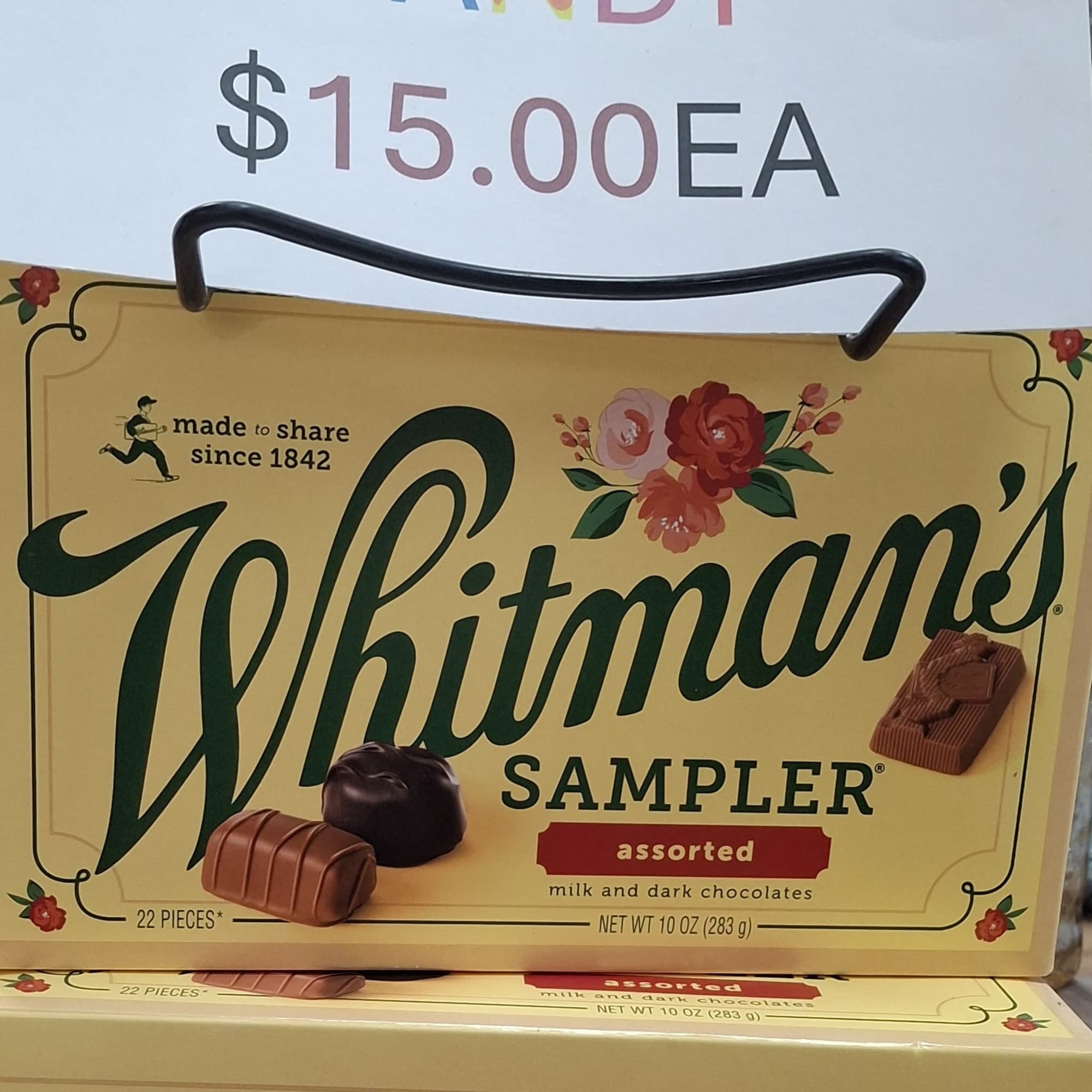 We have an assortment of mild chocolate, dark chocolate and a mix