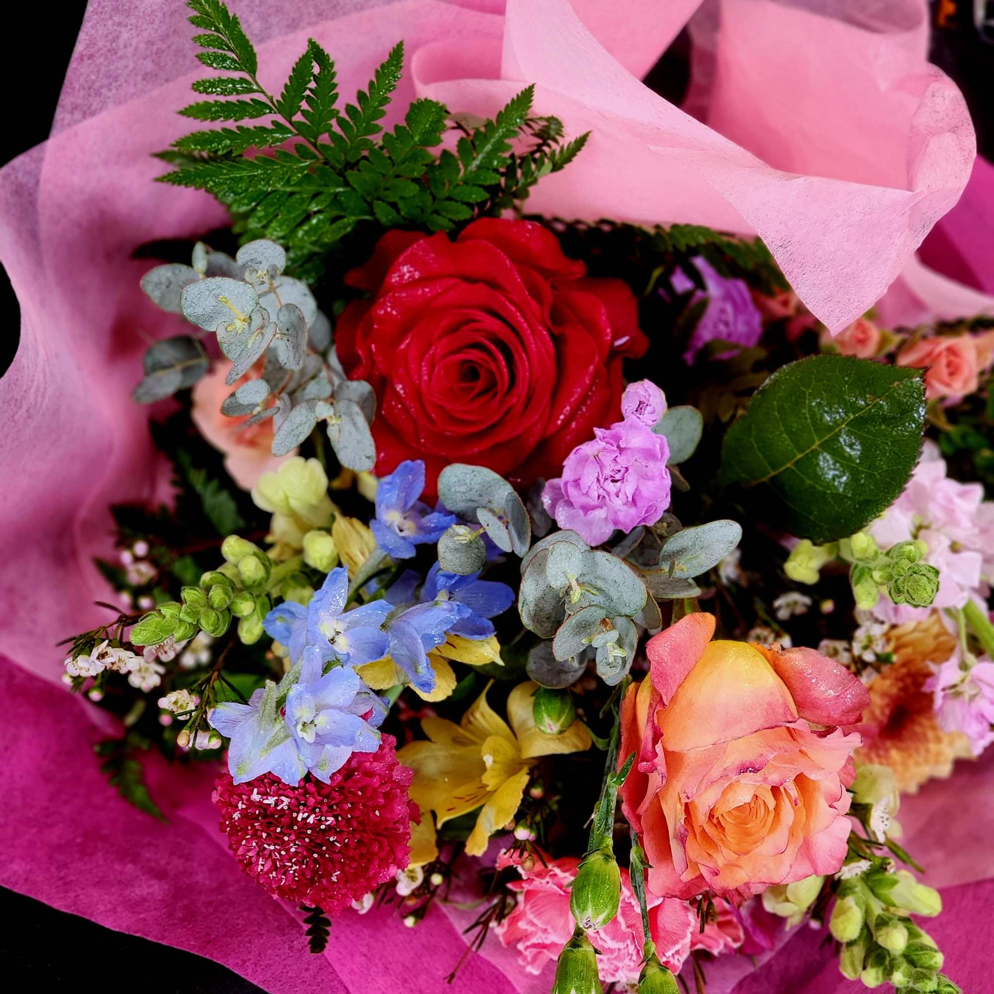 When you have enough vases at home....send a wrapped bouquet of seasonal, photo 5 of 6