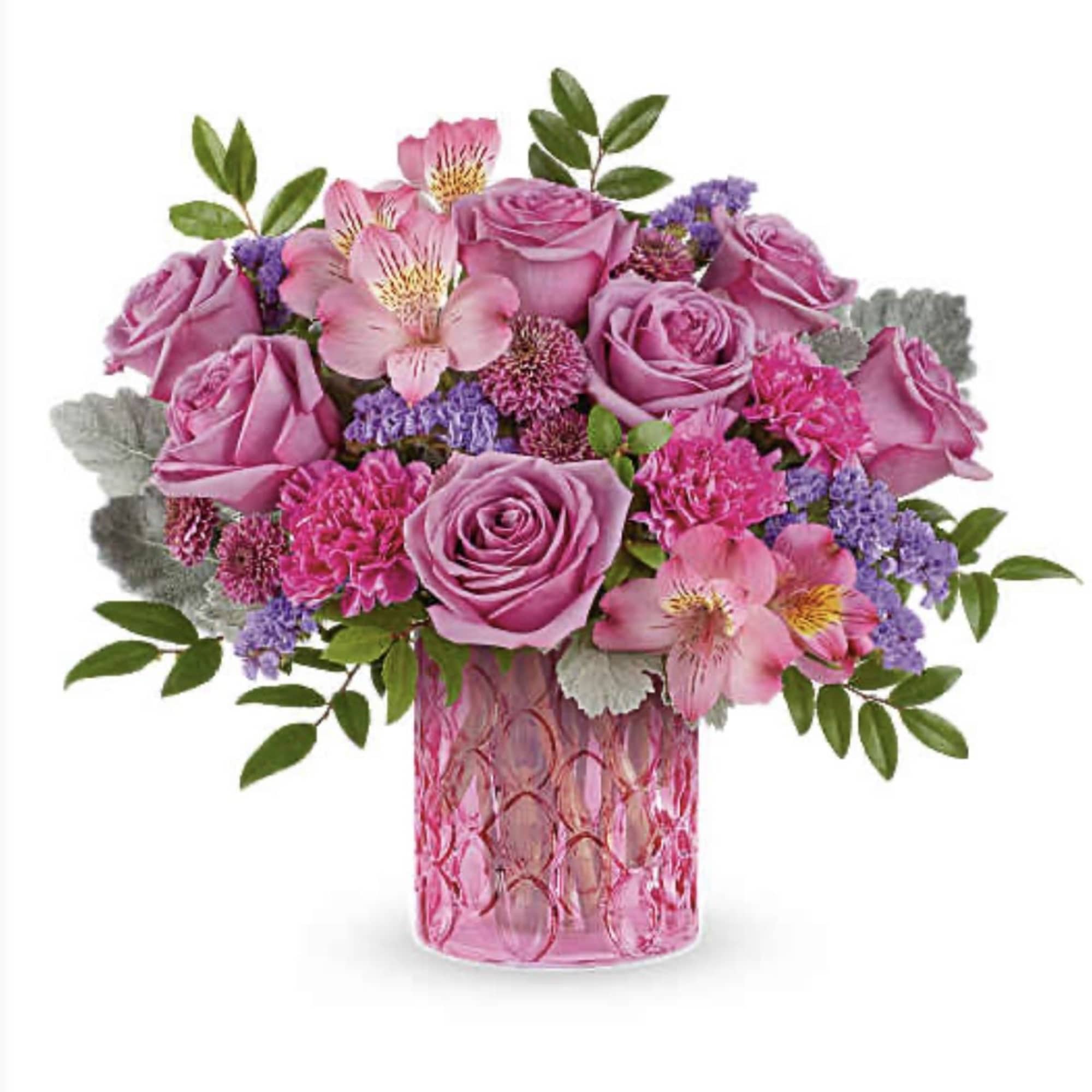 Celebrate her in style with a Pink Rhapsody Bouquet, a vibrant mix