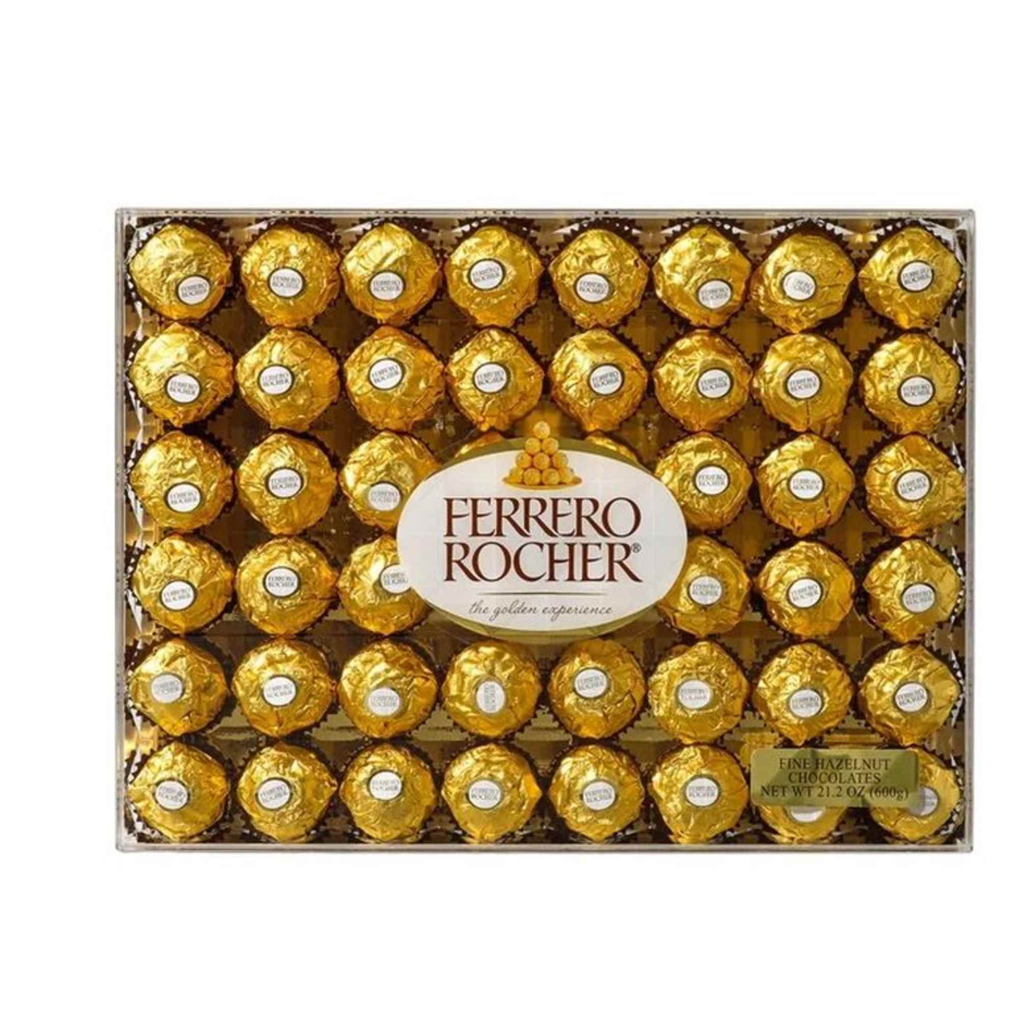 Box of Ferrero Rocher chocolates in gold wrappers, photo 3 of 5