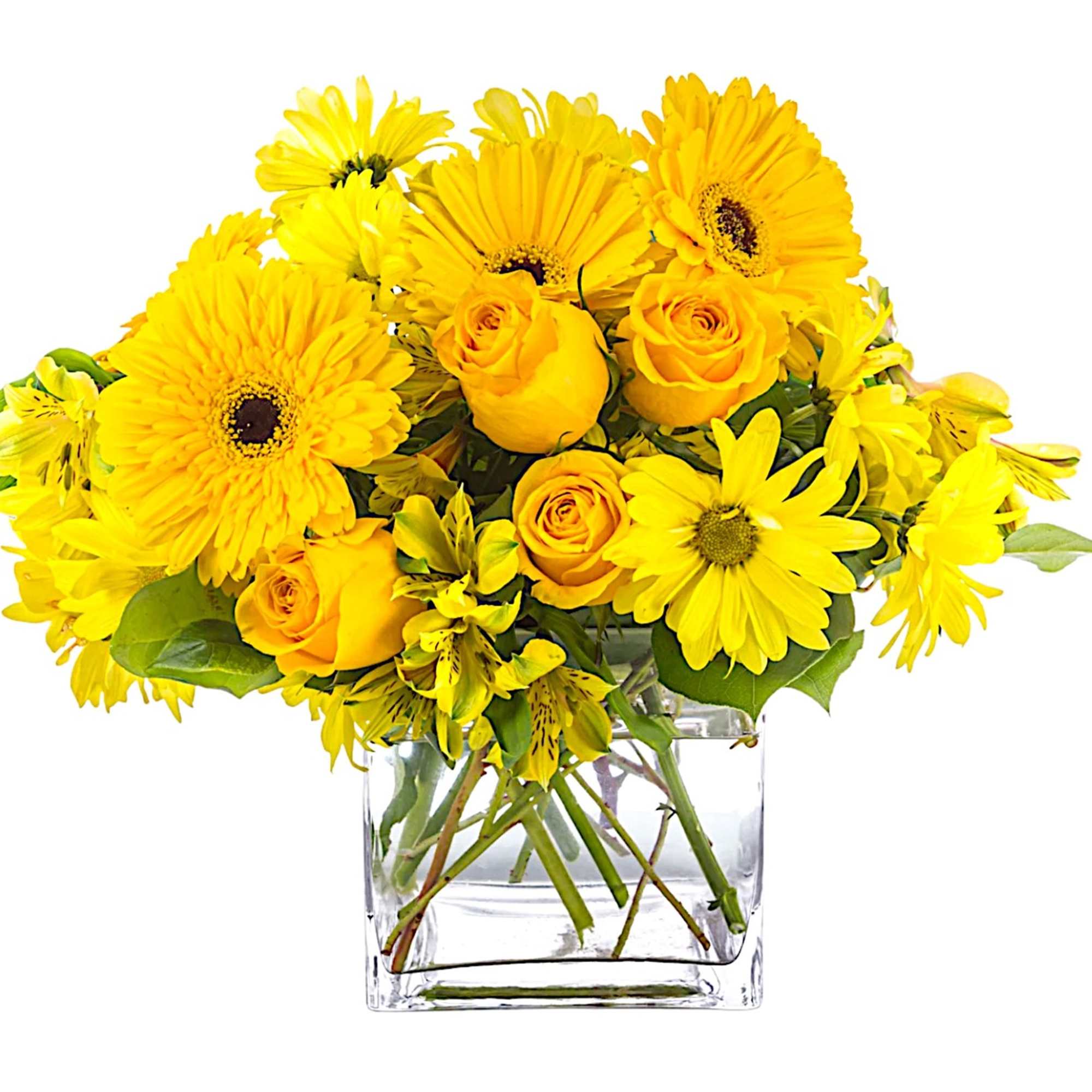 This monochromatic arrangement can make anybody feel a little more cheerful. Lemonade