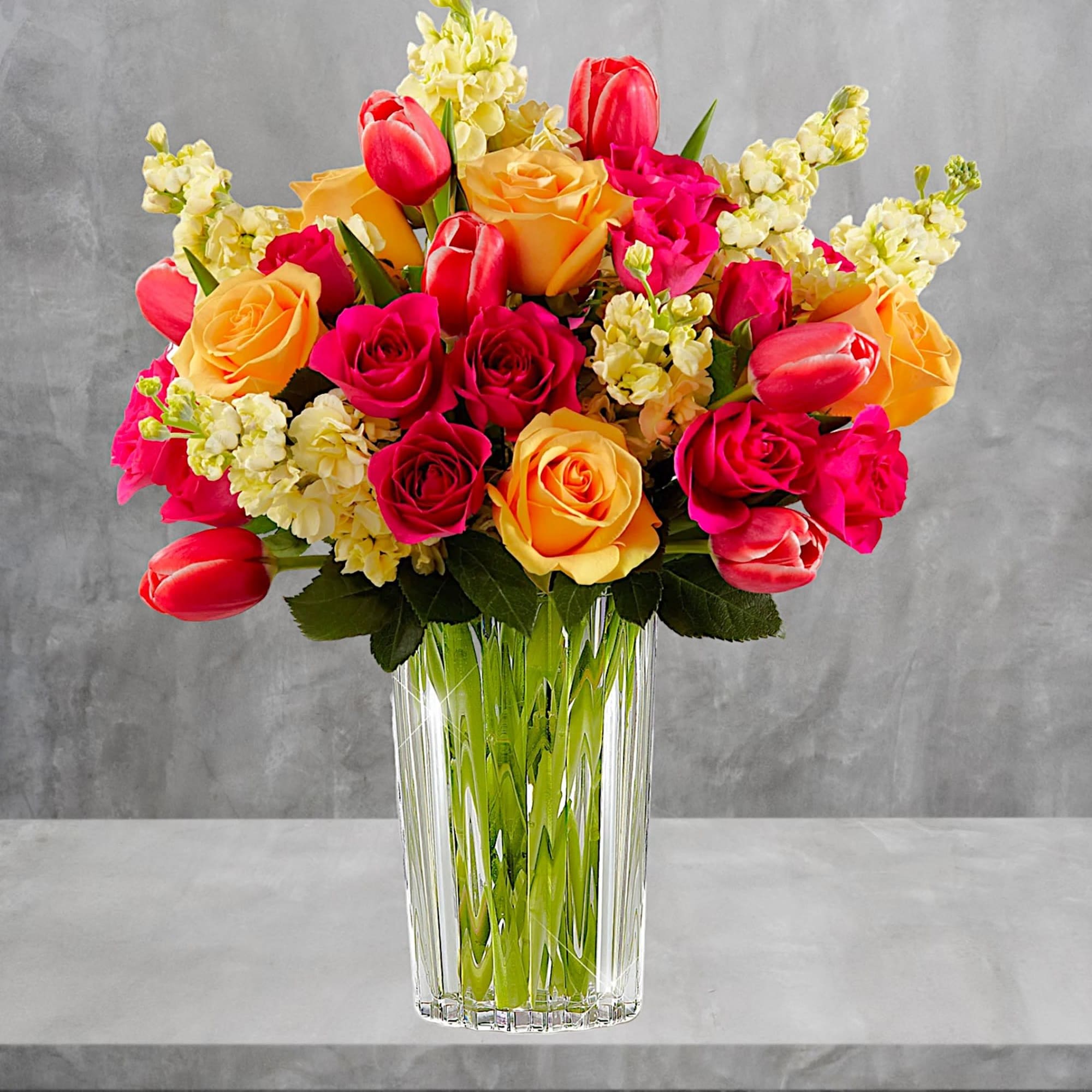 The Vera Wang Beauty and Grace Vase arrangement. A stunning display of